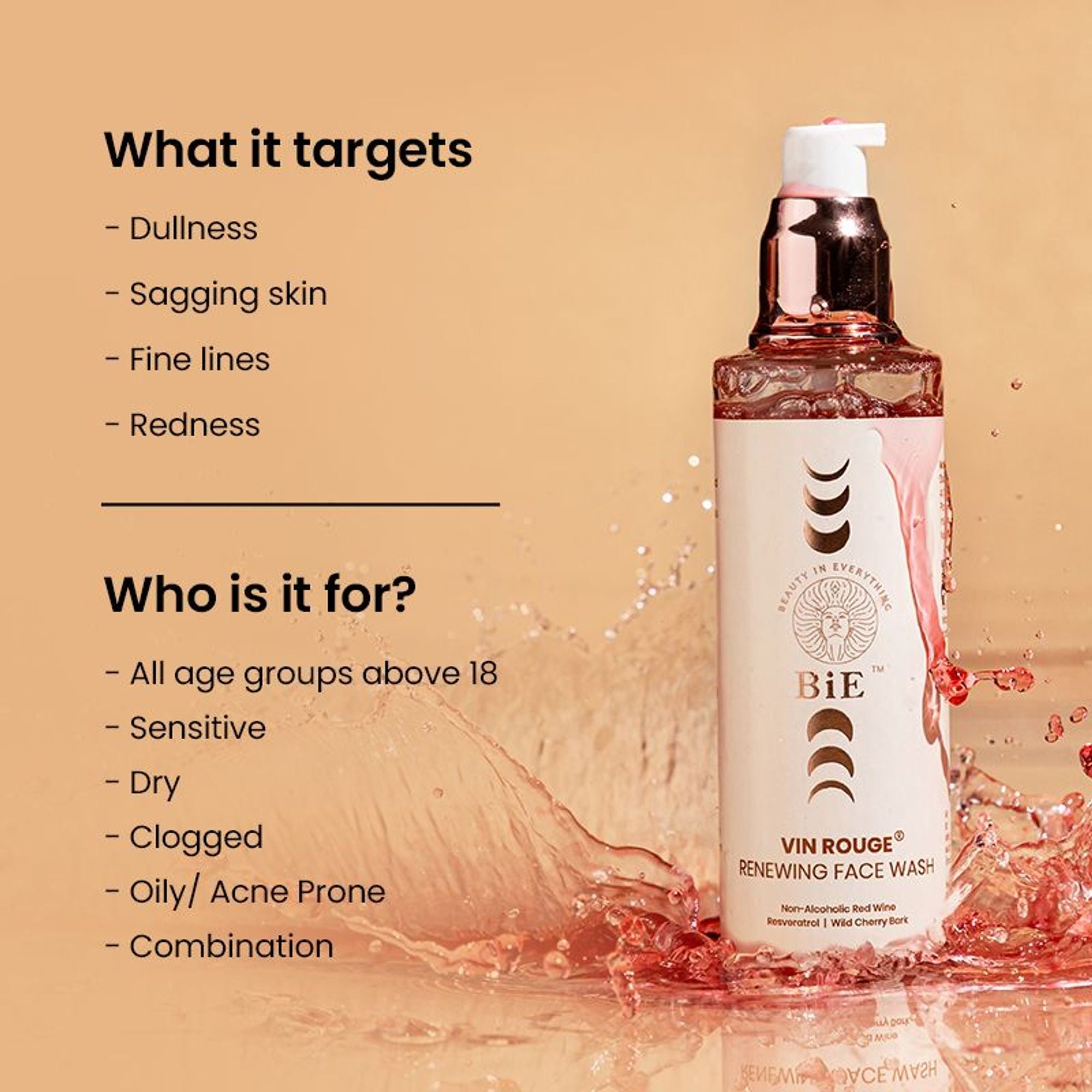 BiE Vin Rouge- Renewing Face Wash