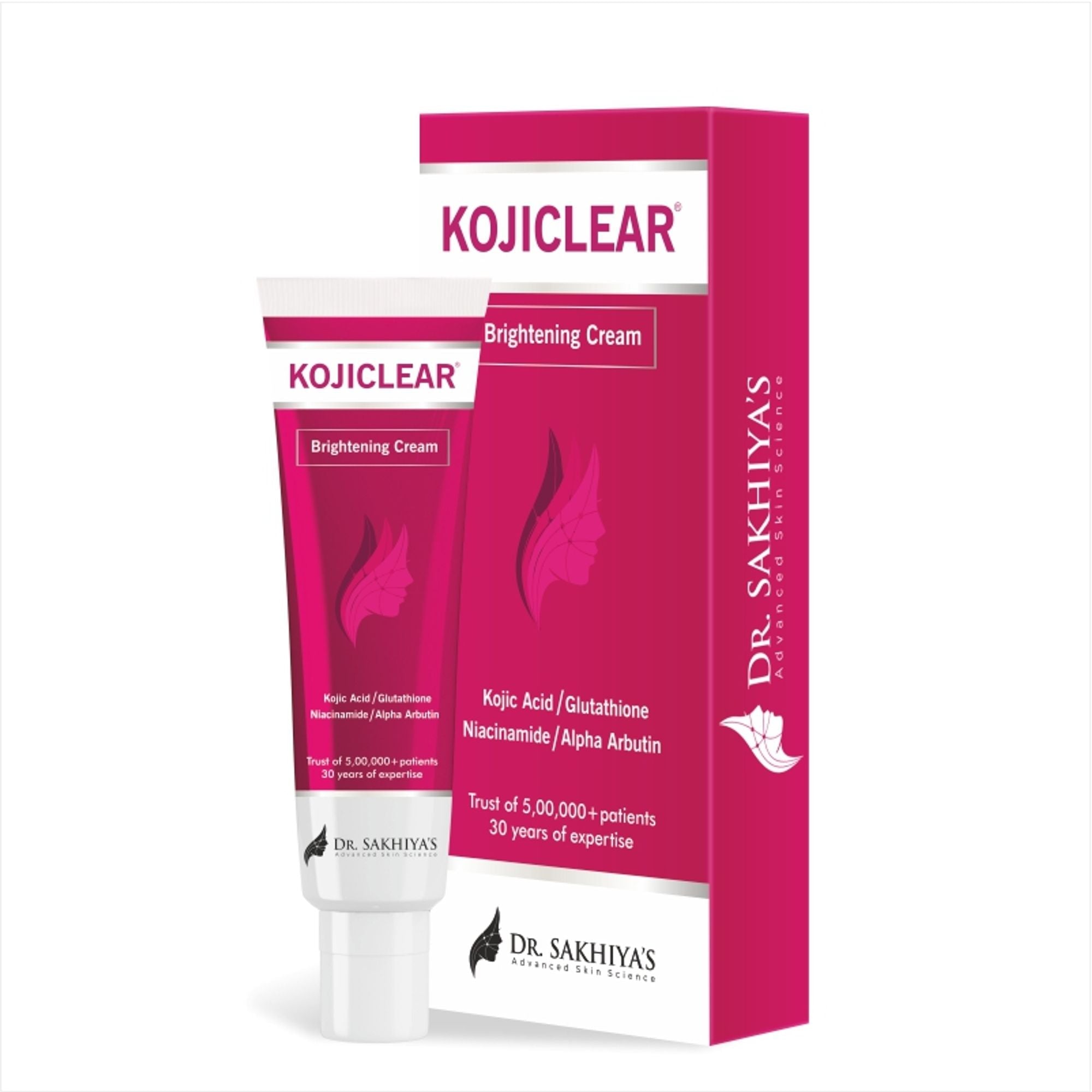 Dr.Sakhiya Kojiclear Whitening Brightening Tan Removal Face Cream with Kojic Acid Glutathione
