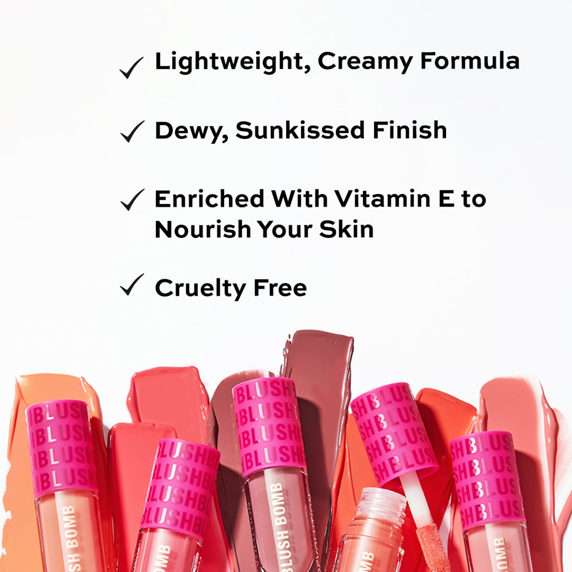 Makeup Revolution Bomb Cream Blusher-Lightweight Creamy Formula-Enriched With Vitamin E - Glam Orange