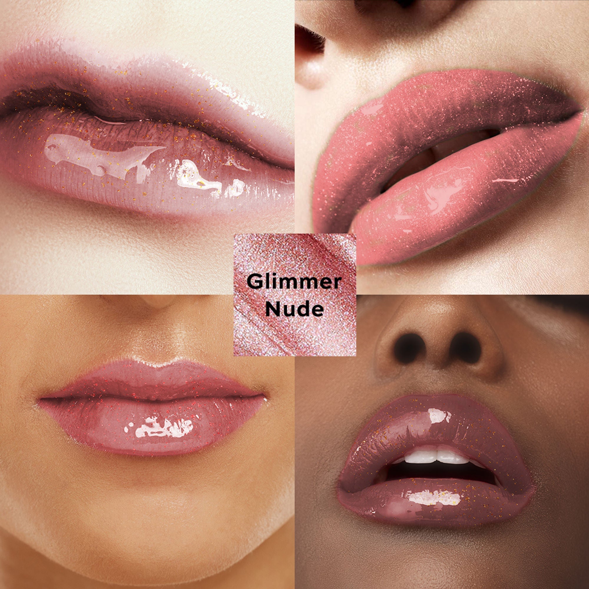 Makeup Revolution Shimmer Bomb Lip Gloss Infused With Vitamin E For Extra Nourishment - Glimmer Nude