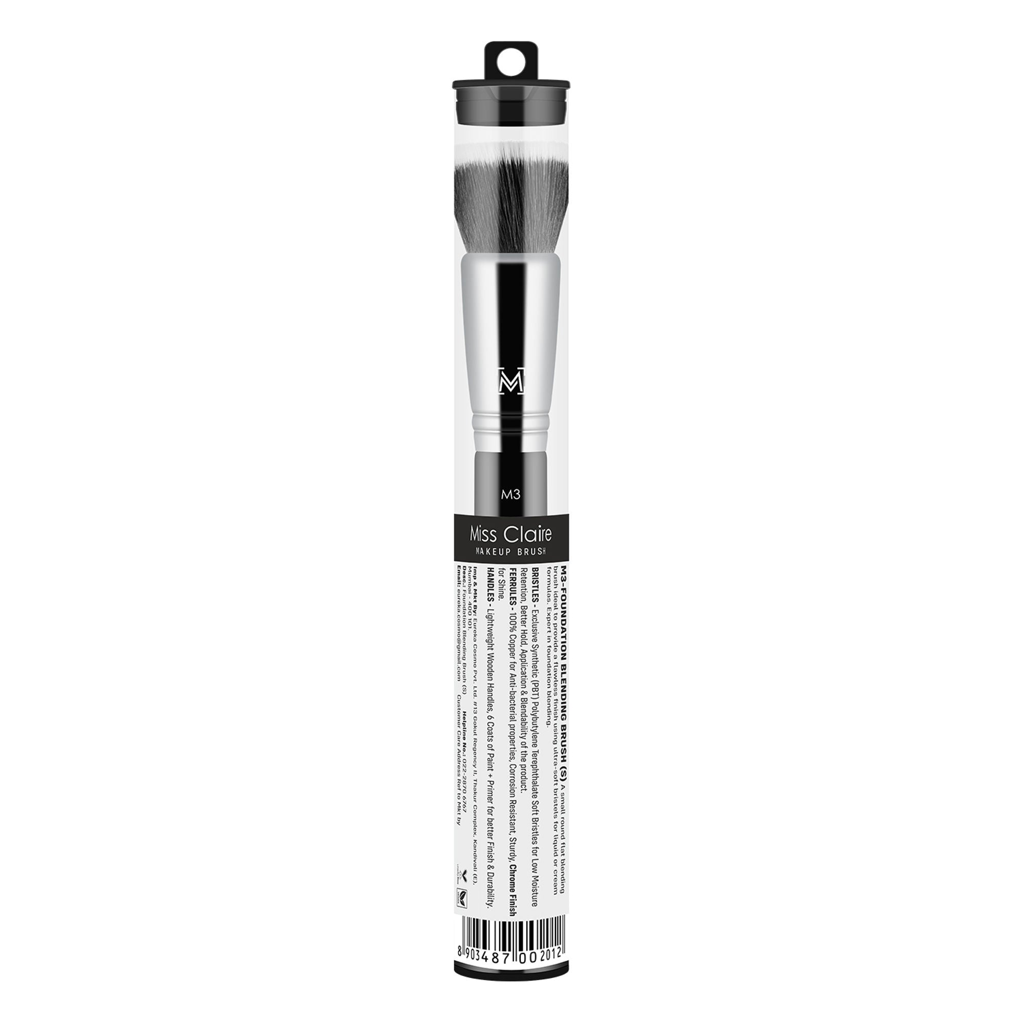 Miss Claire M3 - Foundation Blending Brush (S) - Chrome