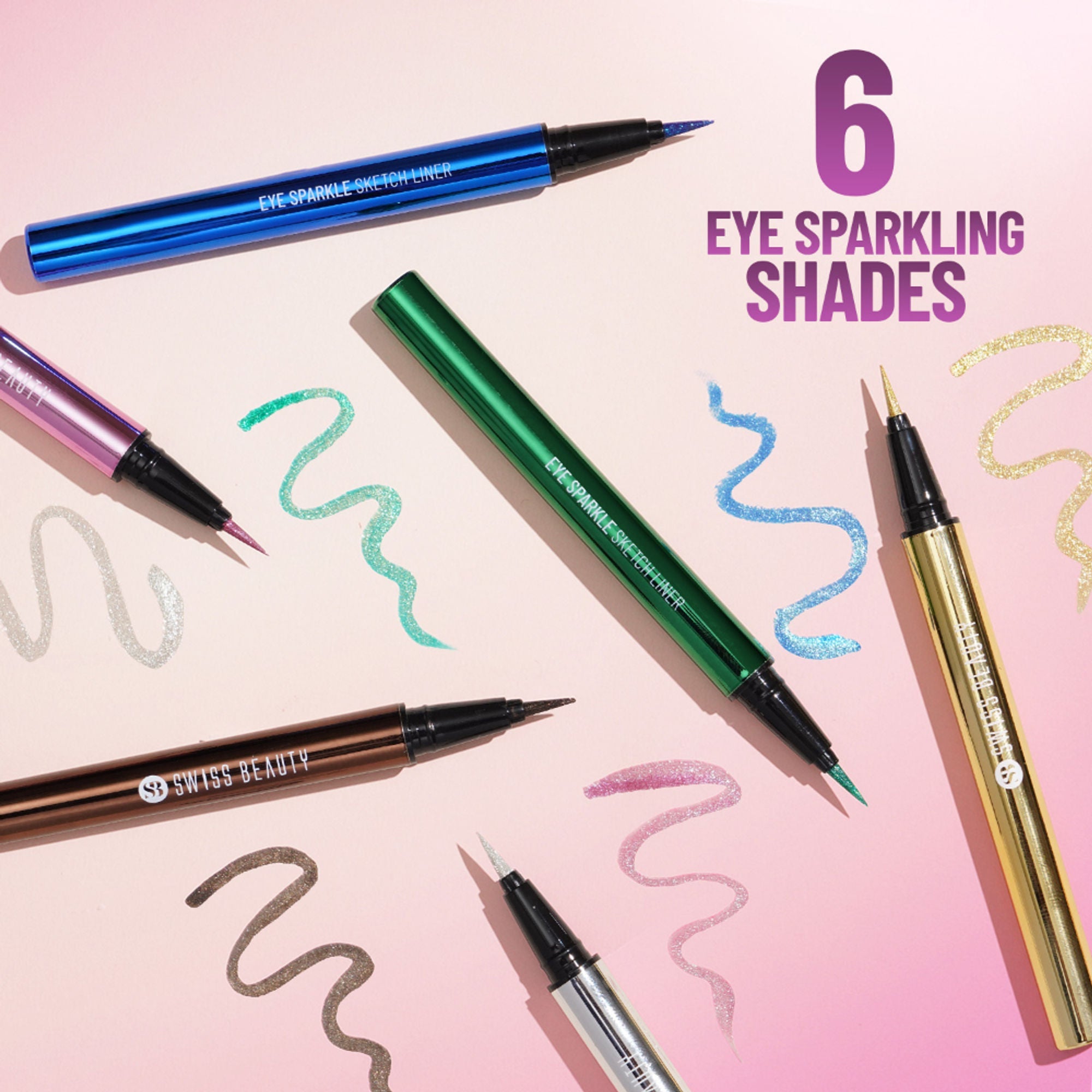 Swiss Beauty Eye Sparkle Sketch Liner - 6 Glitter Brown