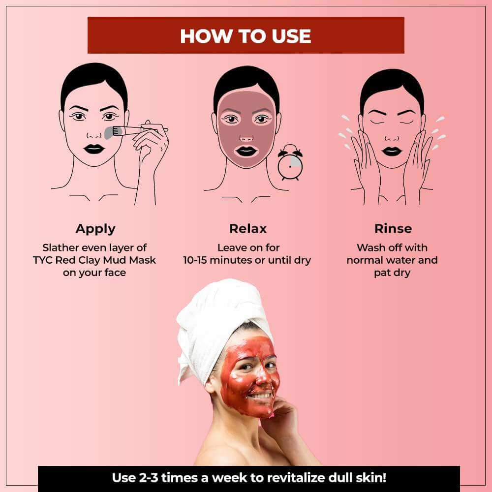 TYC Red Clay Face Mask