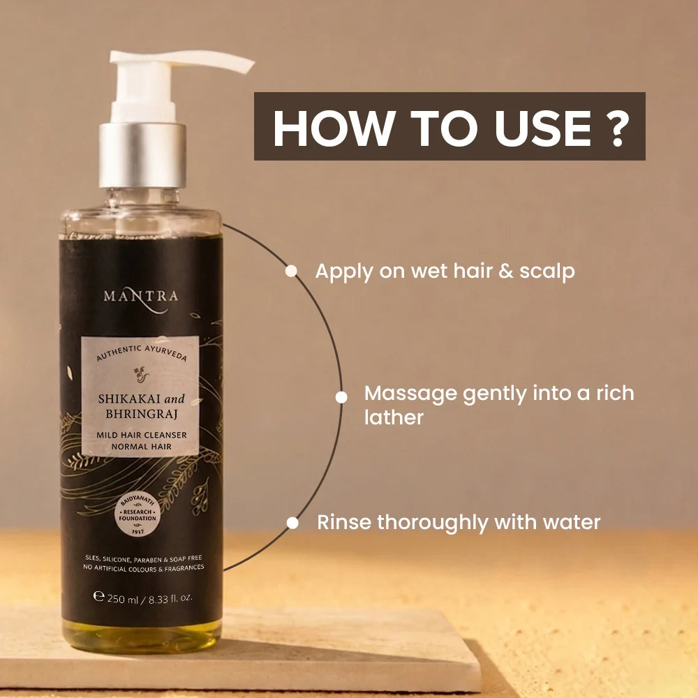 Mantra Shikakai and Bhringraj Mild Hair Cleanser for Normal Hair