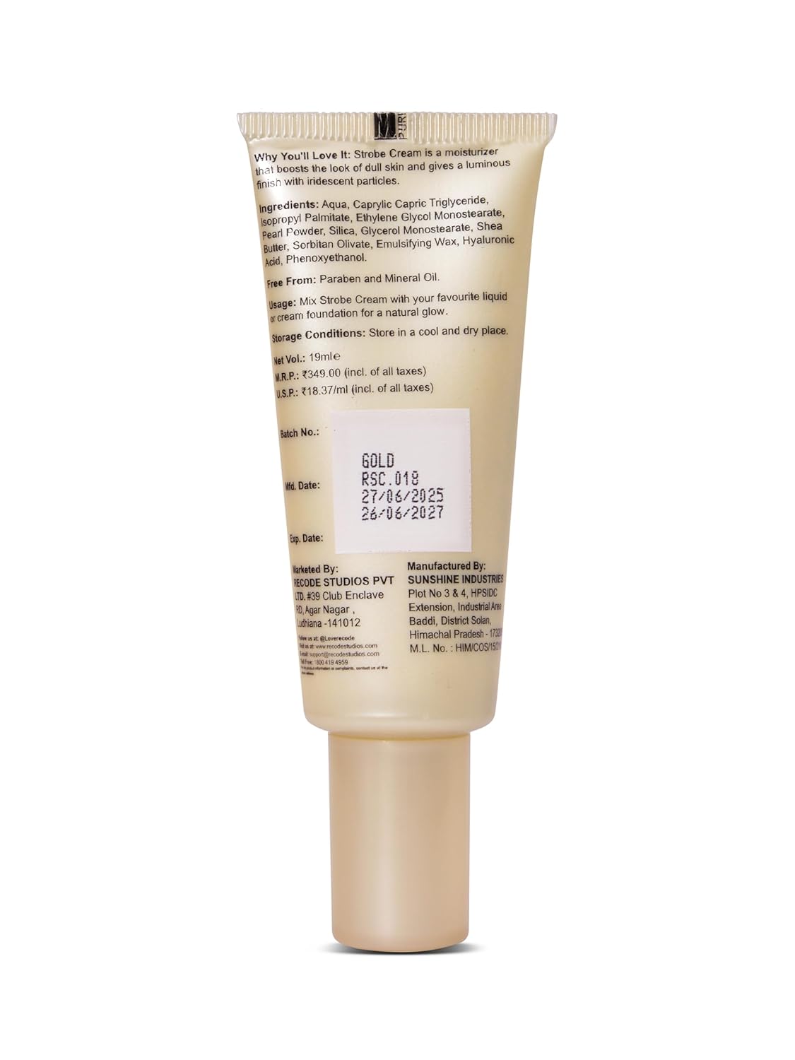 Recode Strobe Cream - Gold