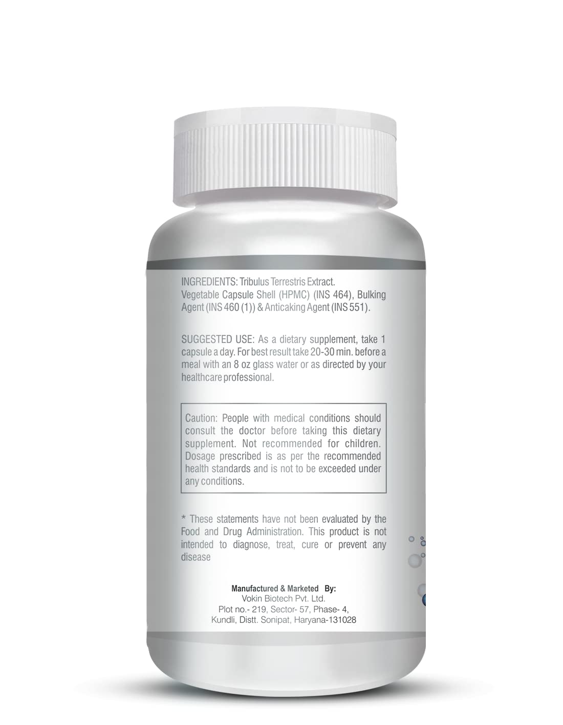 Vokin Biotech Tribulus Terrestris 700mg Energy, Performance & Stamina Veg Capsules