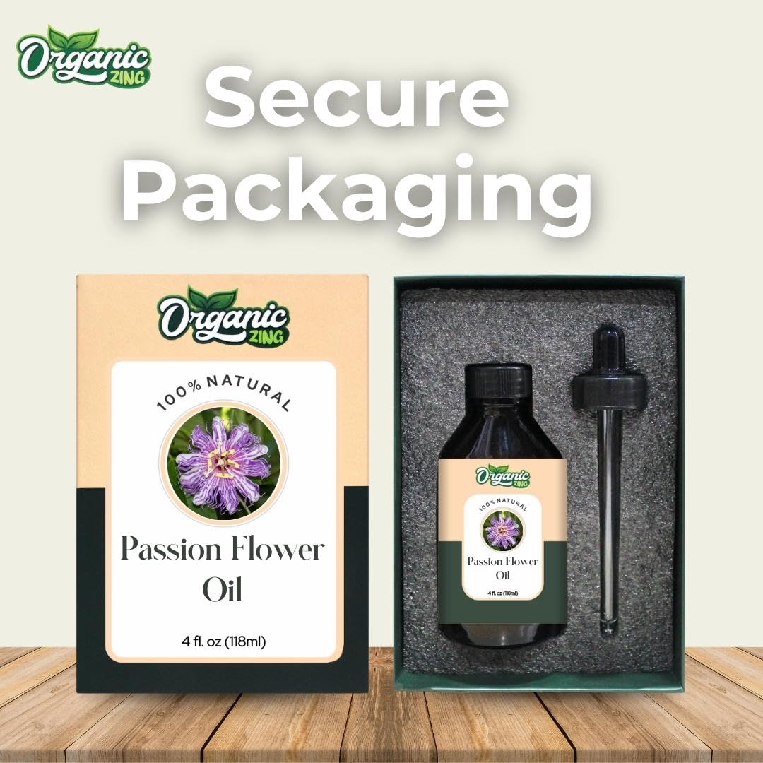 Organic Zing Passion Flower (Passiflora) Oil | Pure & Natural Essential Oil for Aroma, Diffusers, Skincare & Massage