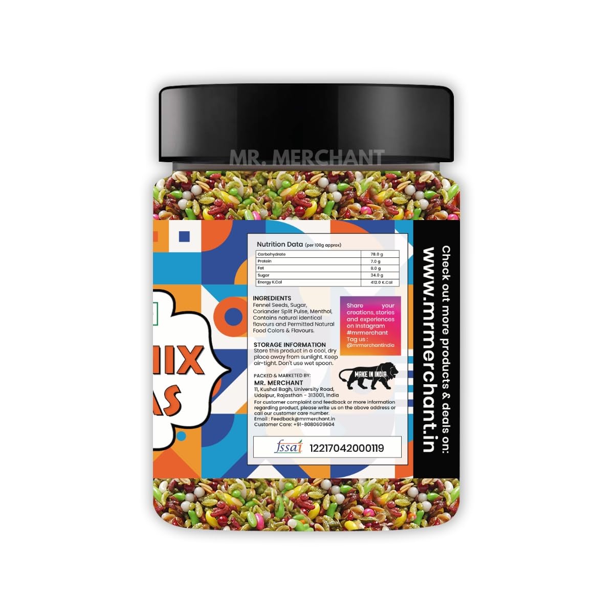 Mr. Merchant Mumbai mix Mukhwas [Mouth Freshener Mix for eating] (300 gm)