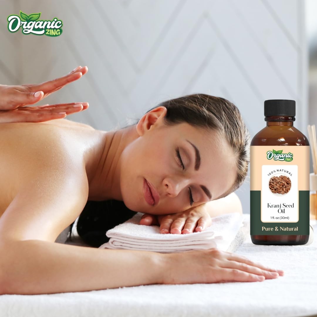 Organic Zing Karanj Seed (Pongamia Pinnata) Oil | Pure & Natural Carrier Oil for Skincare, Hair Care & Massage