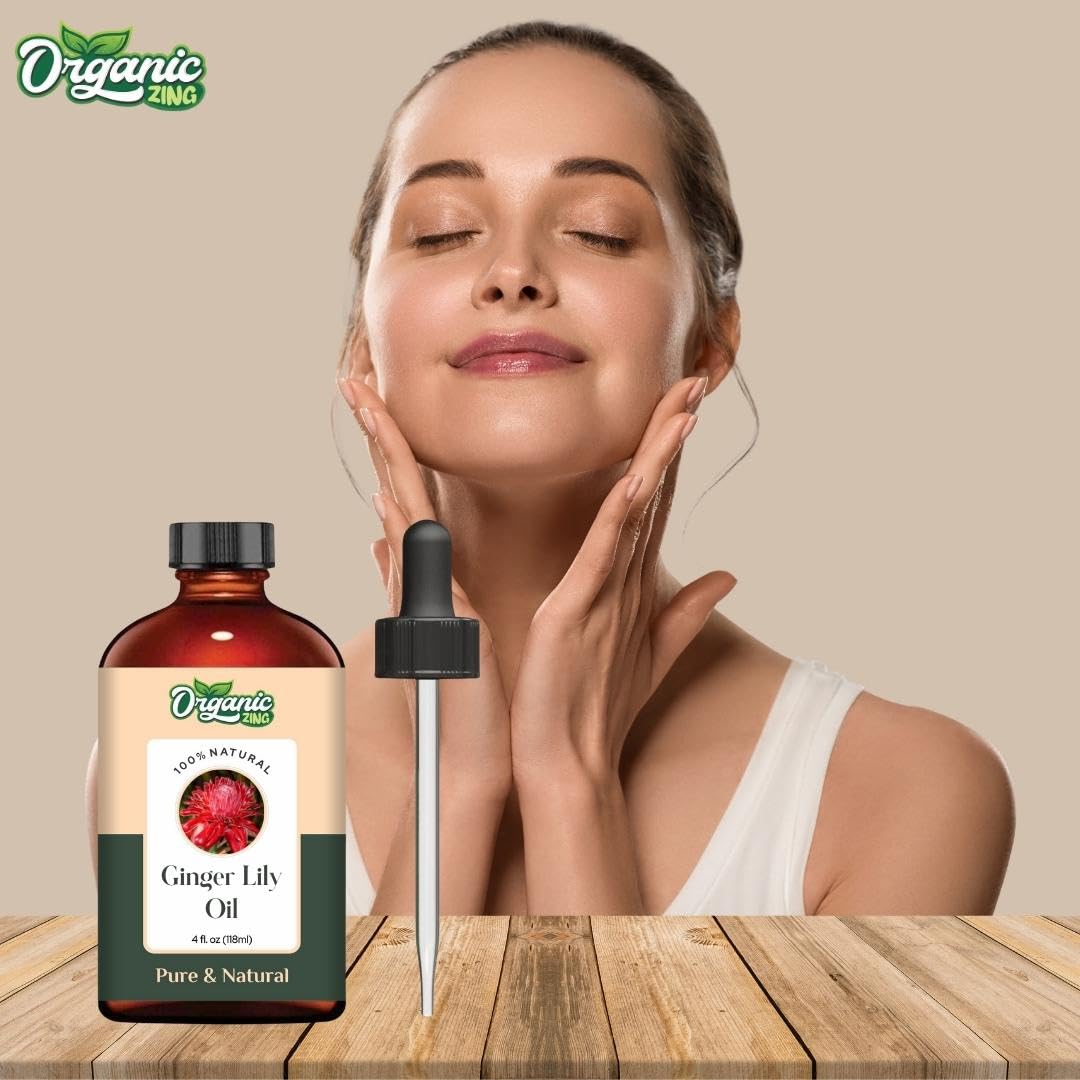 Organic Zing Ginger Lily (Hedychium coronarium) Oil | Pure & Natural Essential Oil for Skincare, Hair Care, Aroma and Diffusers