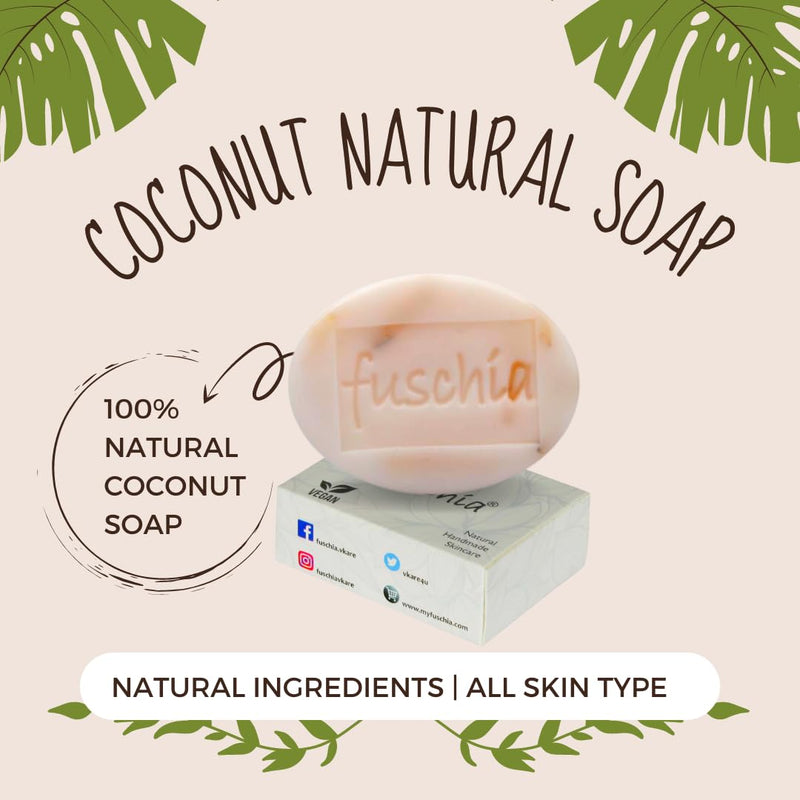 Fuschia Coconut Natural Handmade Herbal Soap