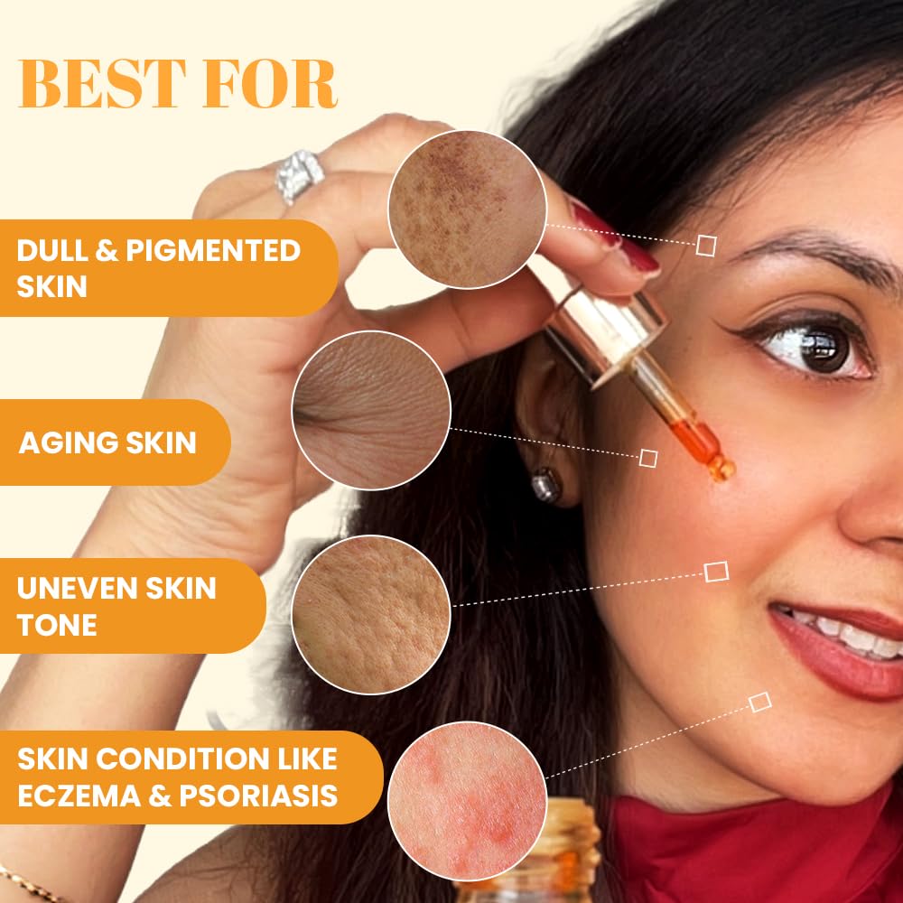 WildOak Kumkumadi Face Elixir | Pigmentation, Dark Circles & Anti Aging | Made Using 3000 Years Old Formulation, 8 Days Long Process | High Potent 75G Saffron/1Liter & 30 Exotic Herbs | 20ml