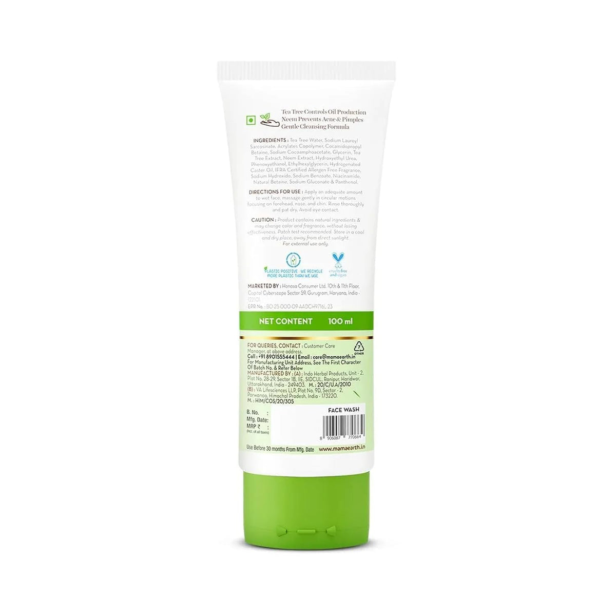 Mamaearth Tea Tree Face Wash for Acne & Pimples