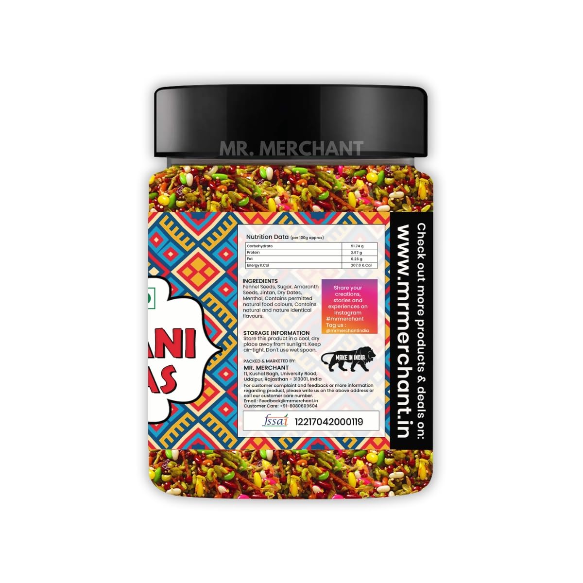 Mr. Merchant Rajasthani Mukhwas, Traditional Mouth Freshener Mukhwas Mix (300 g (Pack of 1))