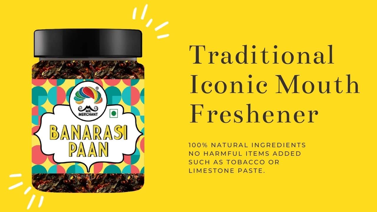 Mr. Merchant Banarasi Meetha Paan Mukhwas, [Mouth Freshener, Digestive, After-Meal Snack] [Jar Pack], 300g