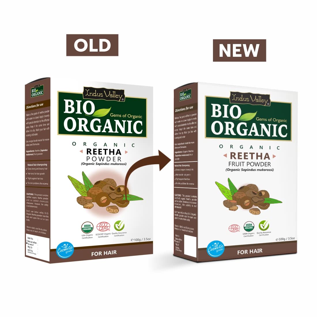 Indus Valley Bio Organic Reetha Fruit Powder
