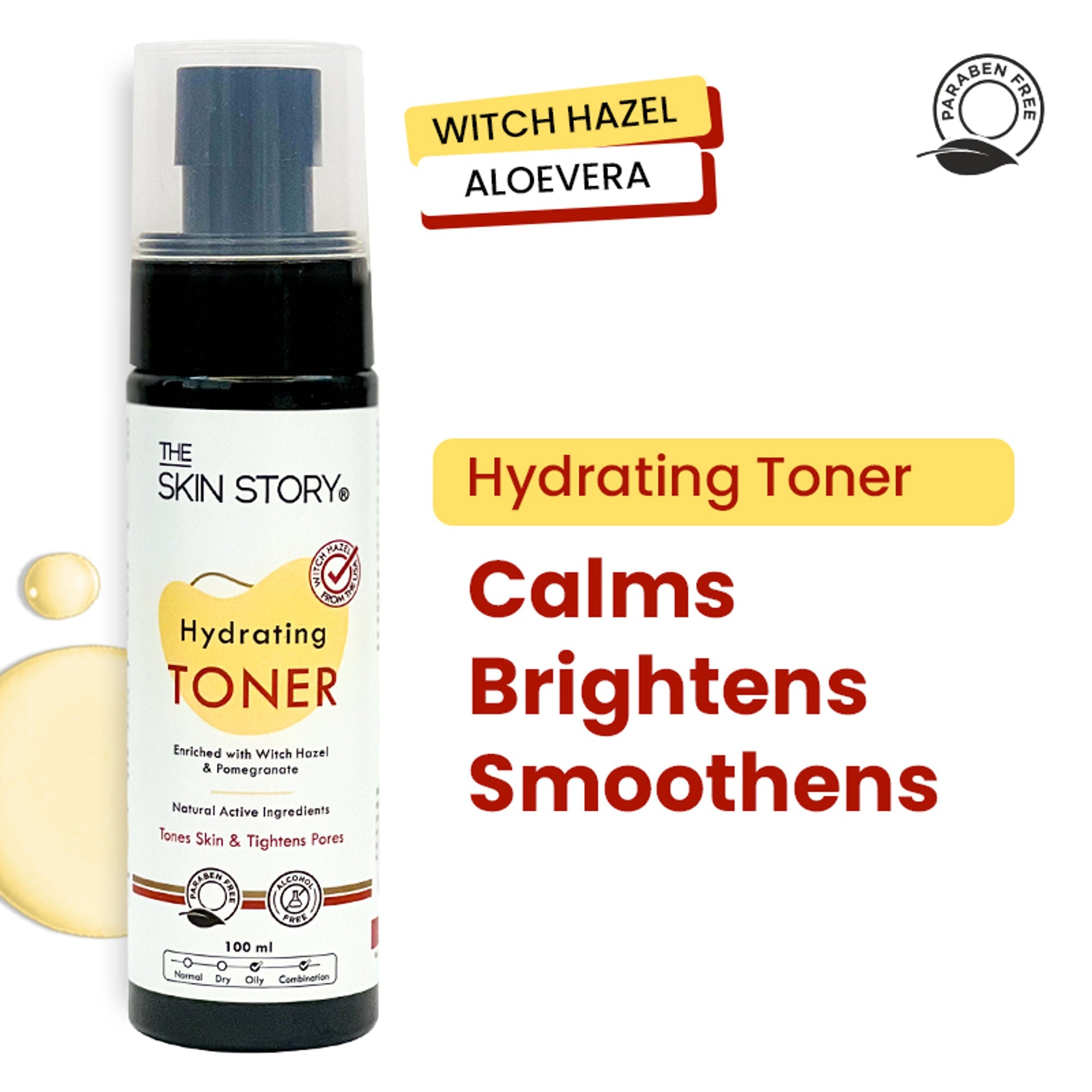 The Skin Story Water-like Hydrating Face Toner For Oily Acne Prone Skin With AloeVera