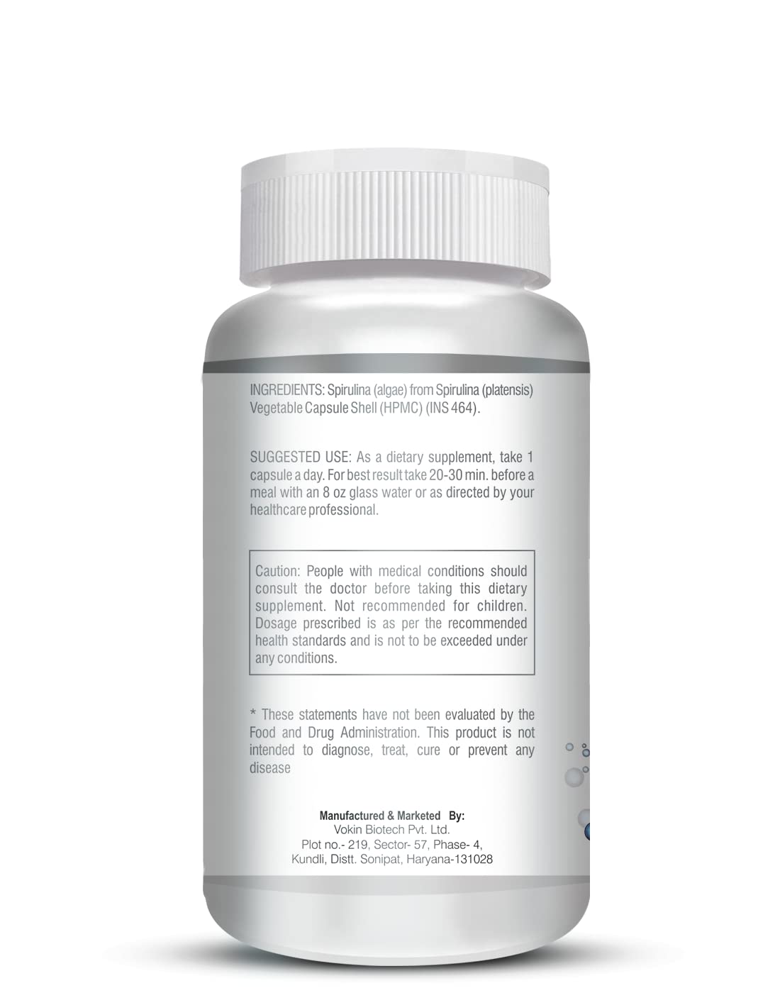 Vokin Biotech Spirulina- Support Heart Health and Liver Health -800mg