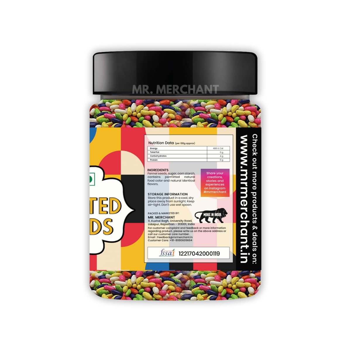 Mr. Merchant Sugar Coated Fennel Seeds, 300g