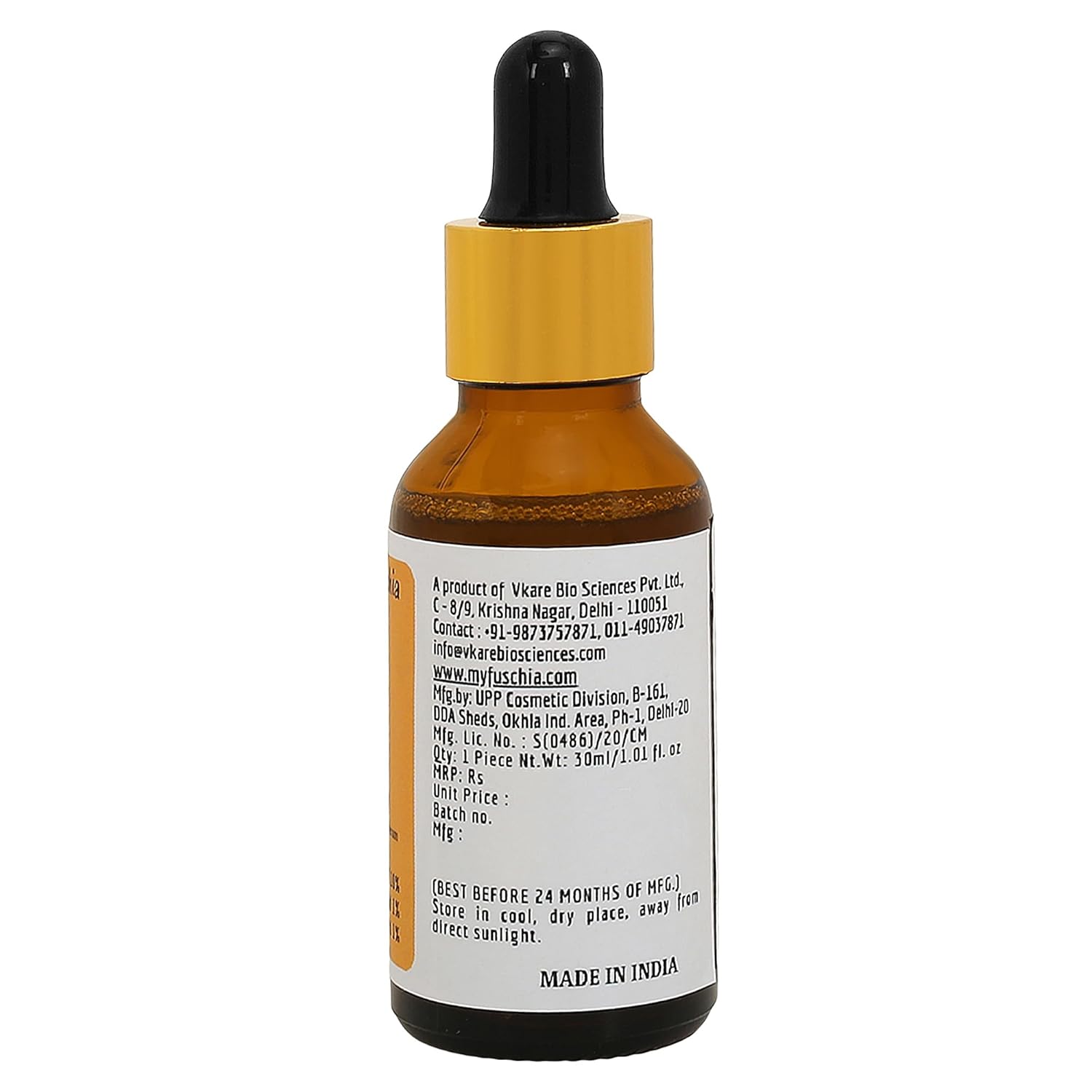 Fuschia Vitamin C Serum | for Illuminating Skin | Anti-Ageing | with Vit C 10% | Kojic Acid 1% | Ferulic Acid 1%