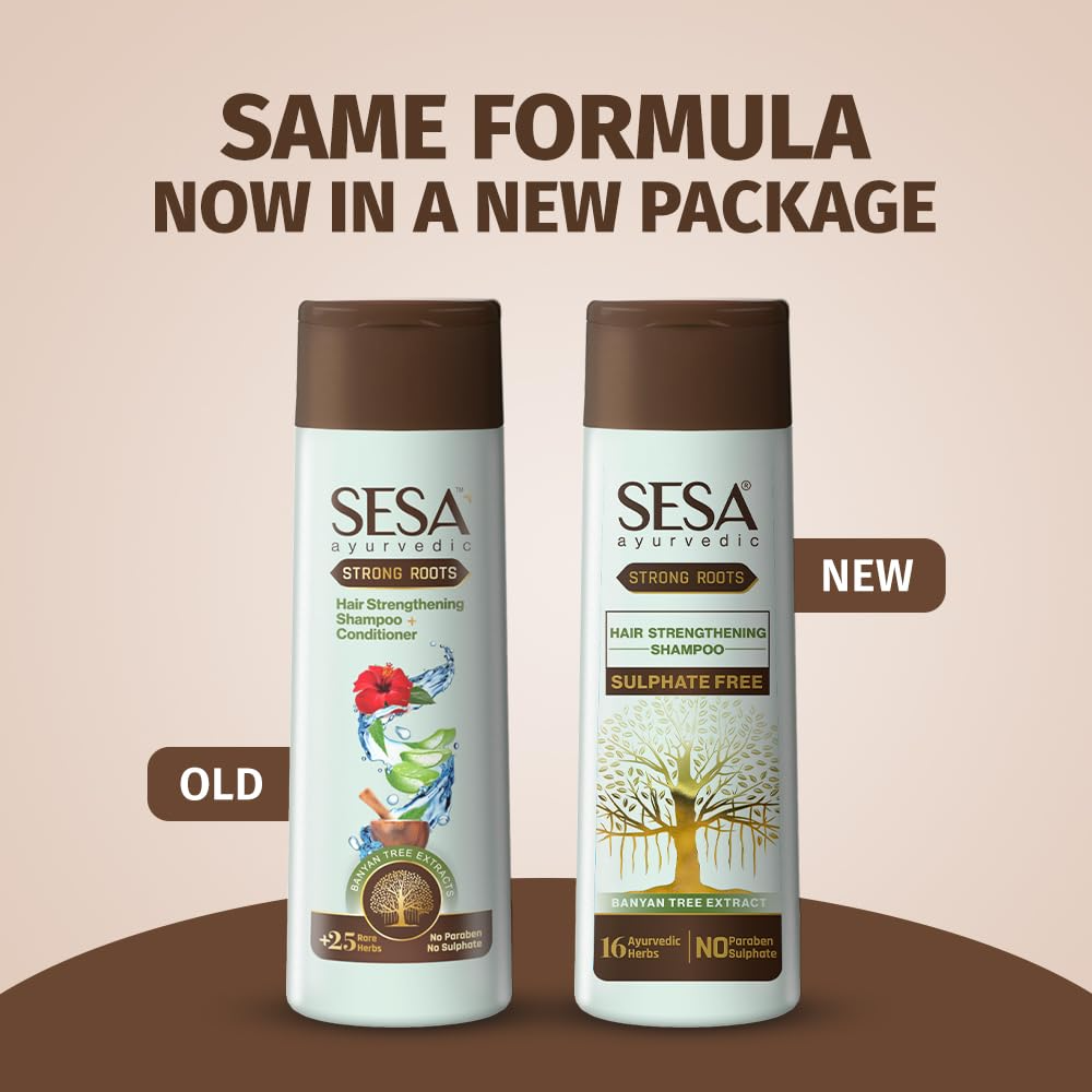 Sesa Ayurvedic Strong Roots Hair Strengthening Shampoo + Conditioner