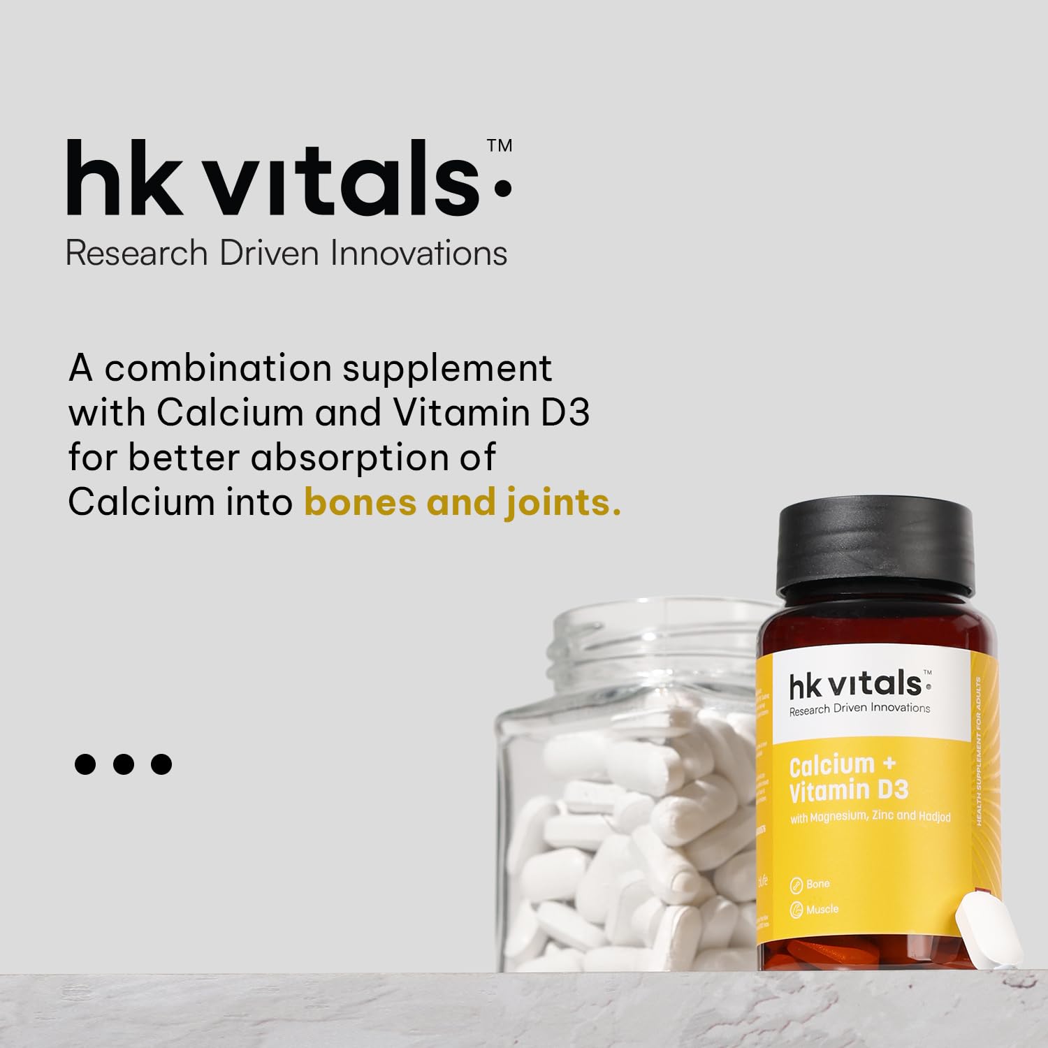 HK Vitals Calcium + Vitamin D3 Tablets