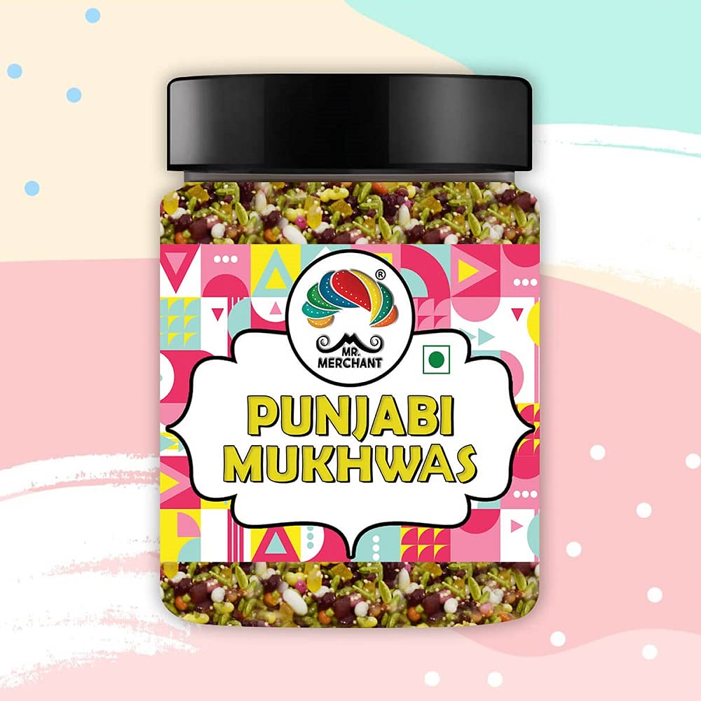 Mr. Merchant Punjabi Mukhwas, Traditional Mouth Freshener Mukhwas Mix (Pack of 1 (300g Jar Pack))