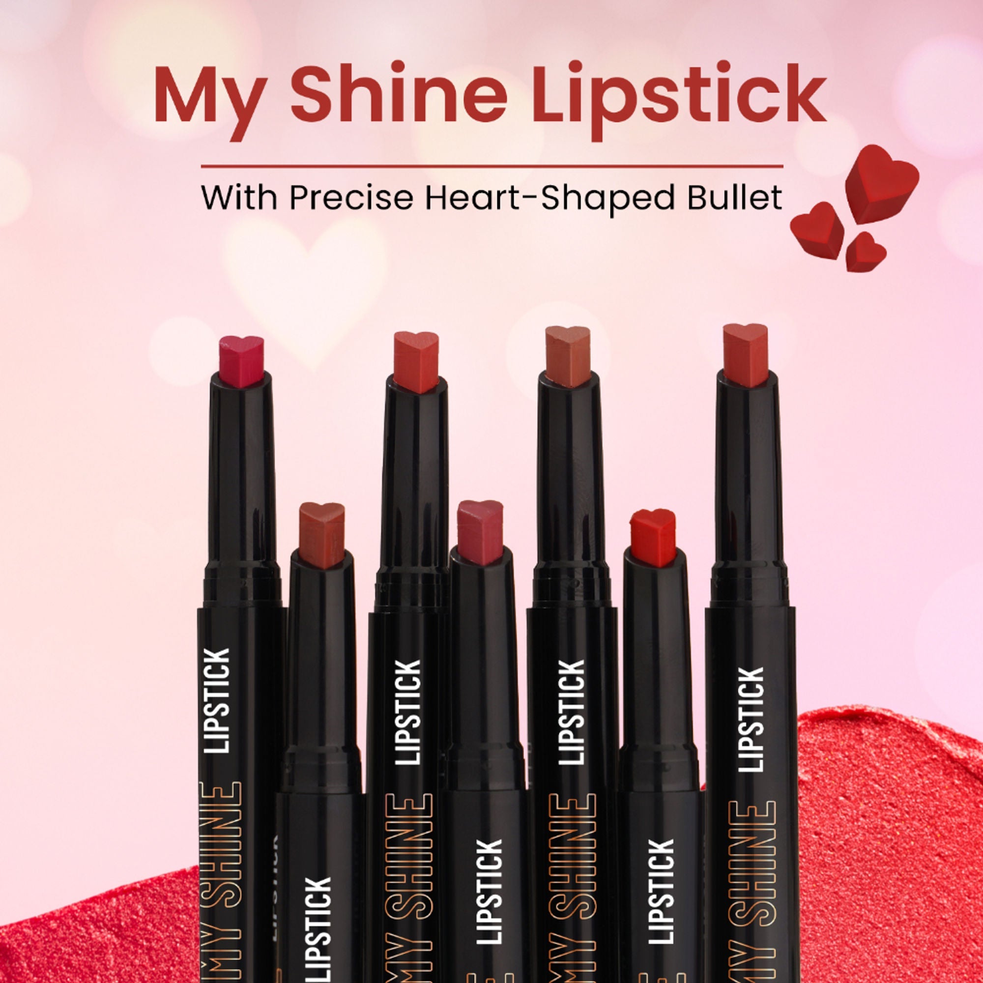 Swiss Beauty My Shine High Pigmented & Long-Lasting Lipstick Enriched with Vitamin E - 10 Do Me Pink