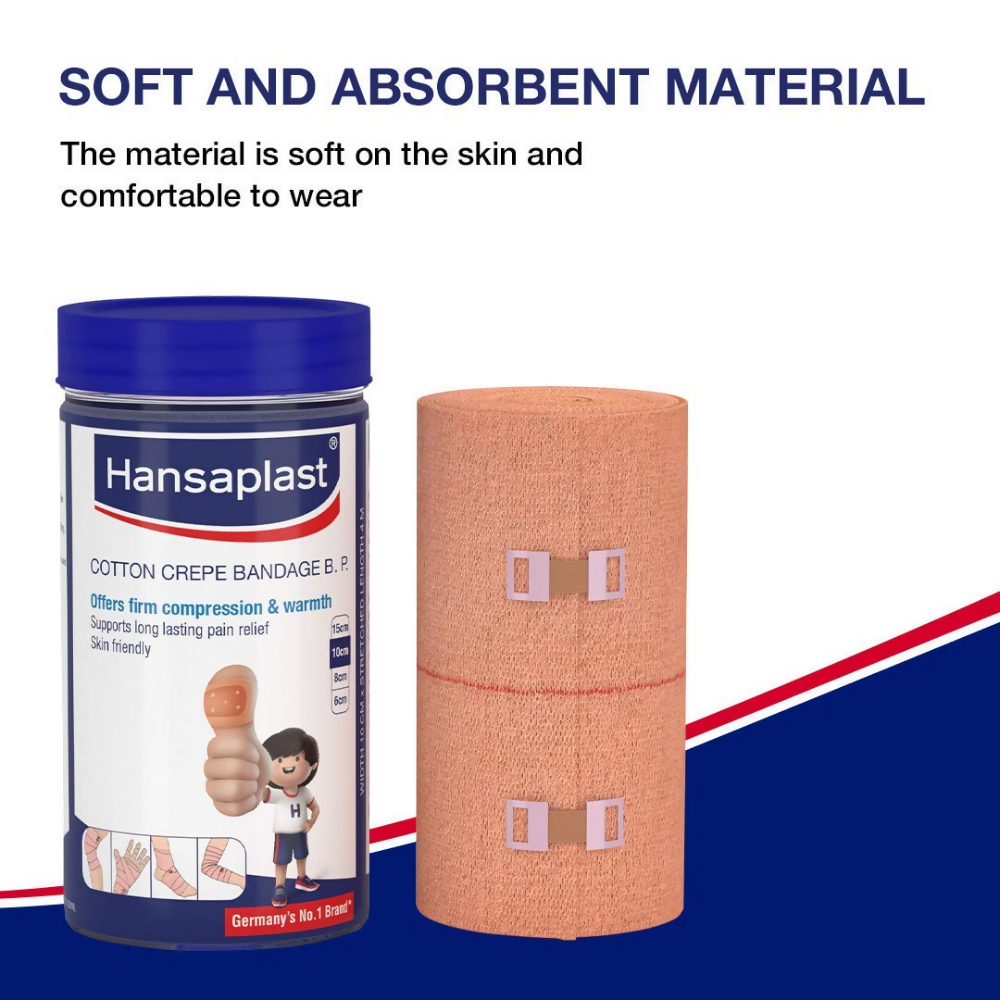 Hansaplast Soft Cotton Crepe Bandage For Pain Relief - Elastic