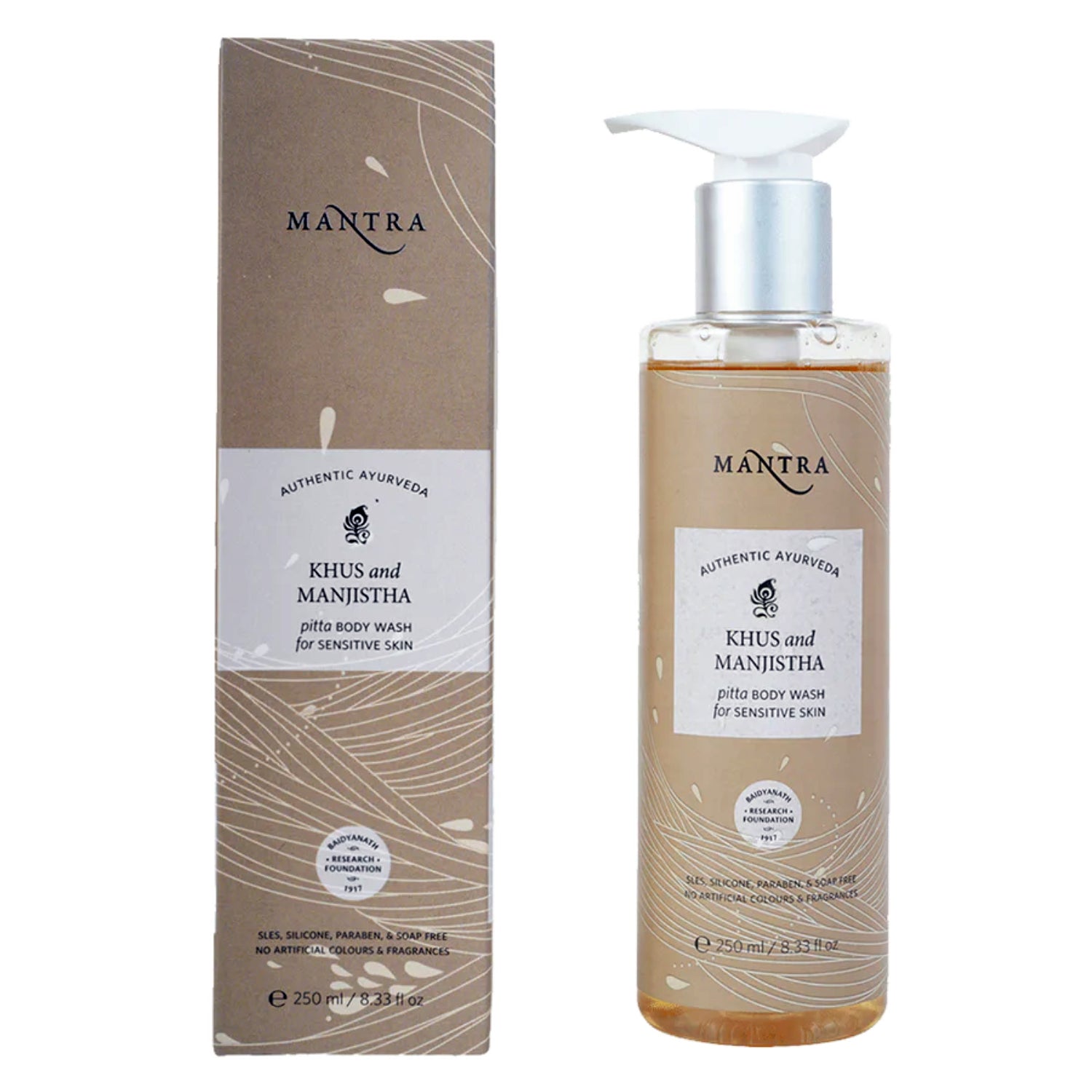 Khus and Manjistha Pitta Body Wash for Sensitive Skin - Image 1