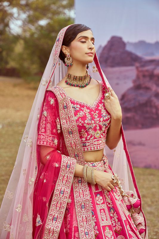 Aastha fashion Maroon Slik lehanga blouse Sequinned Work