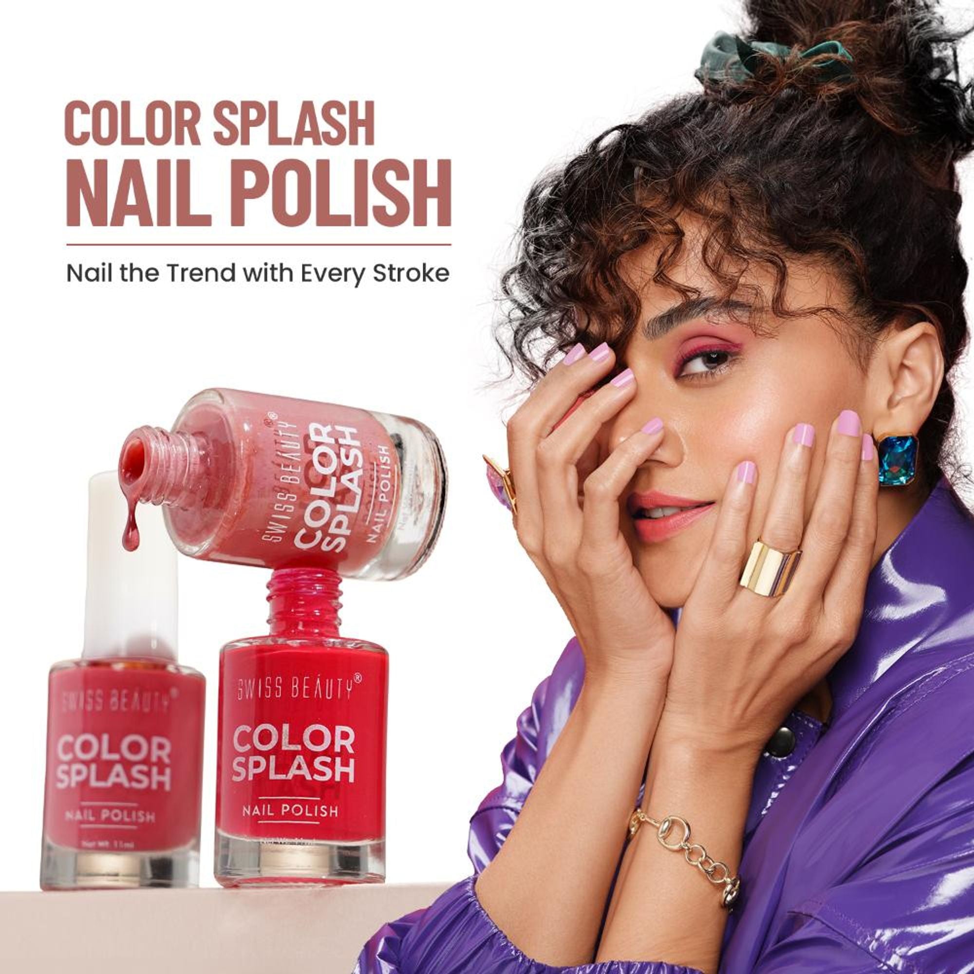 Swiss Beauty Color Splash Nail Polish - 211 Black Cherry