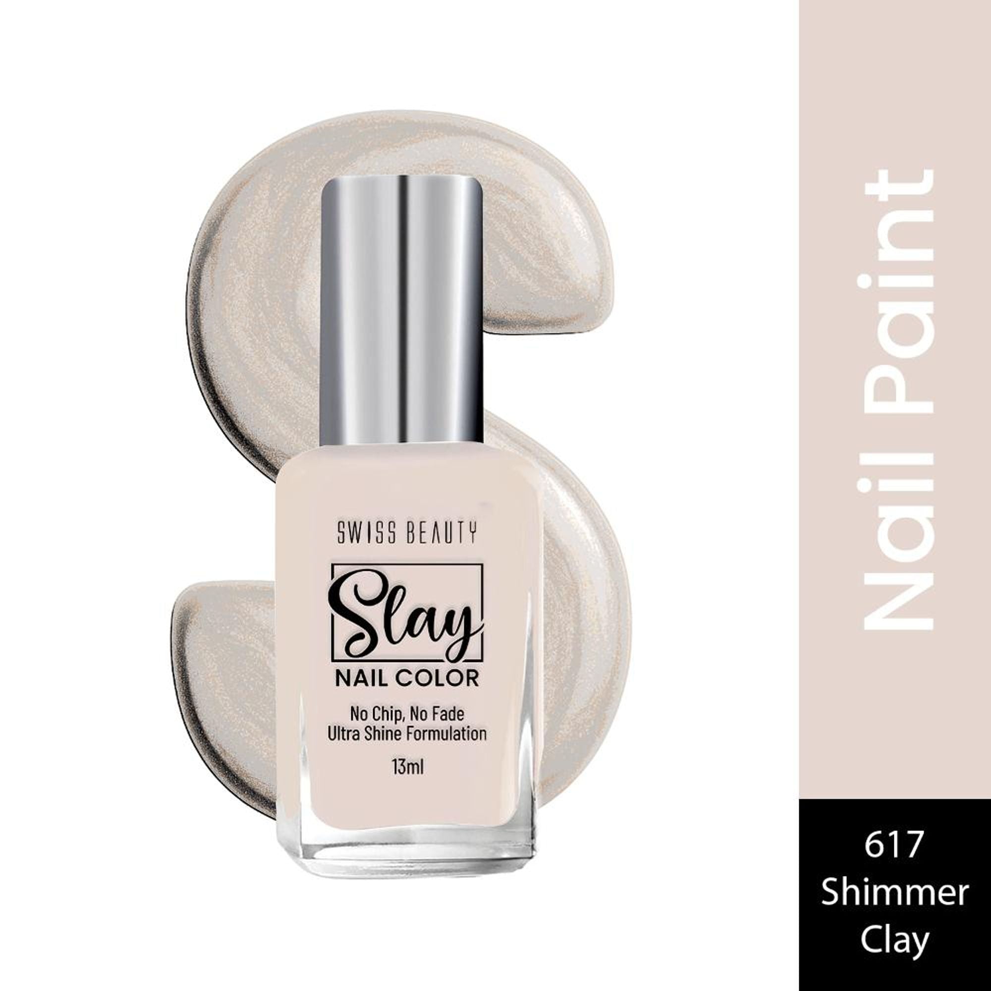 Swiss Beauty Slay Nail Color With Ultra Shine Formulation - 617 Shimmer Clay