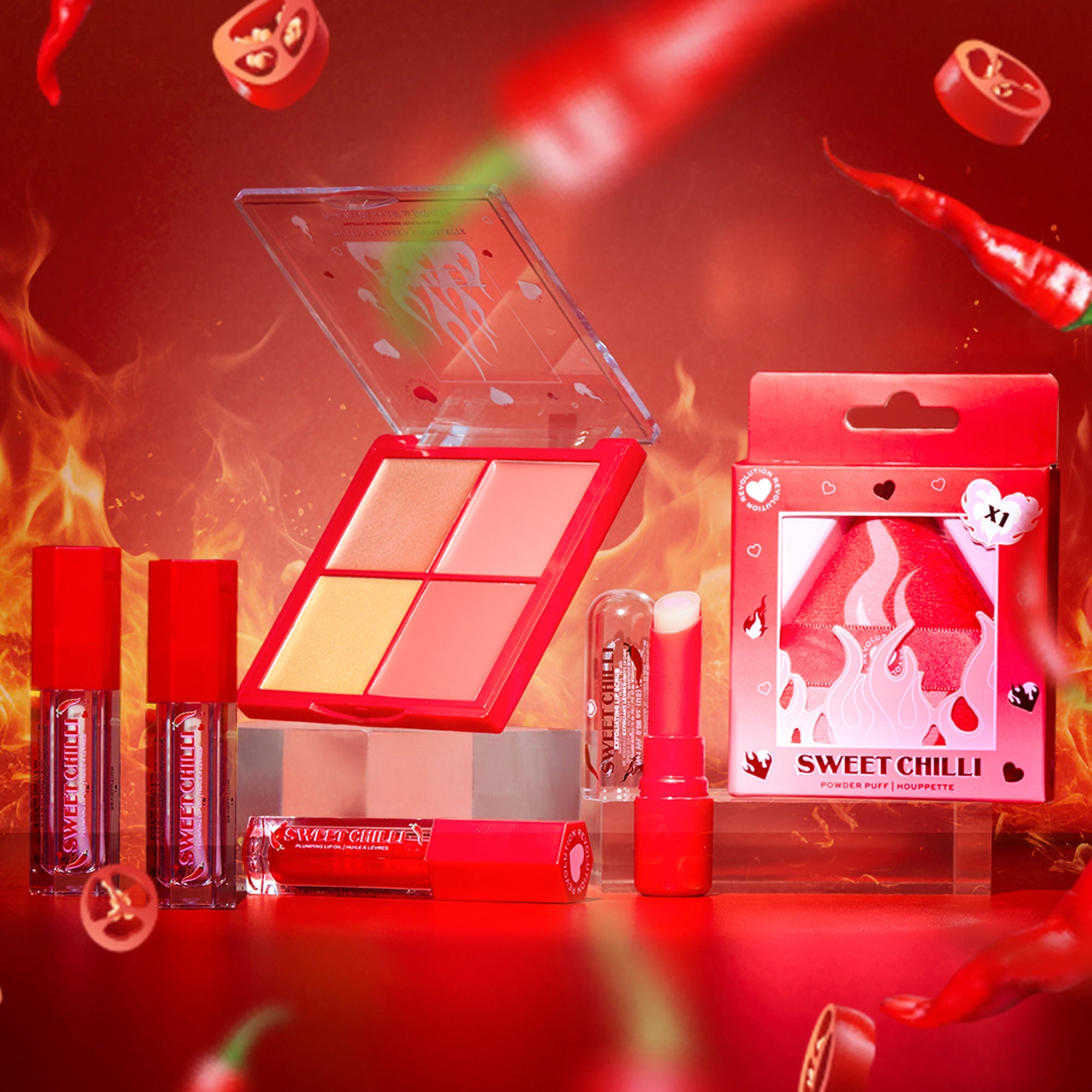 Makeup Revolution Heart Revolution Sweet Chilli Plumping Lip Oil - Clear