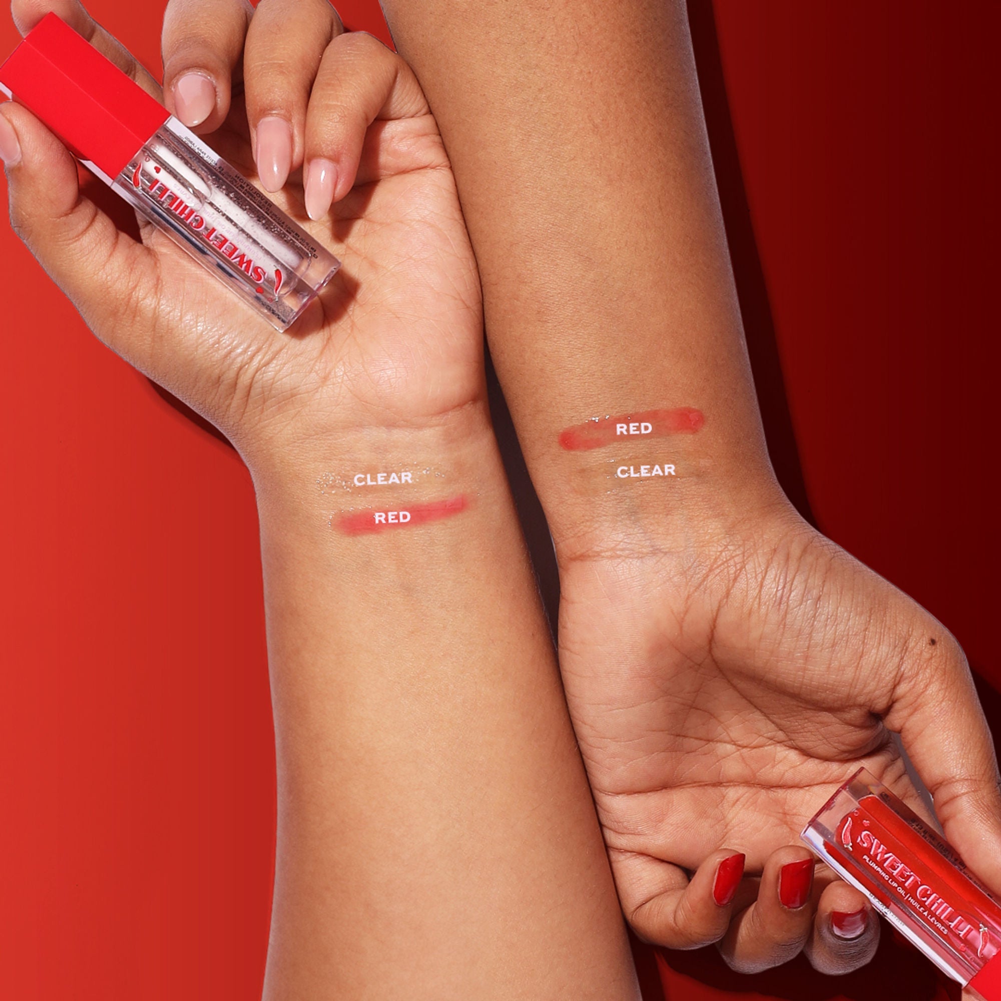 Makeup Revolution Heart Revolution Sweet Chilli Plumping Lip Oil - Clear