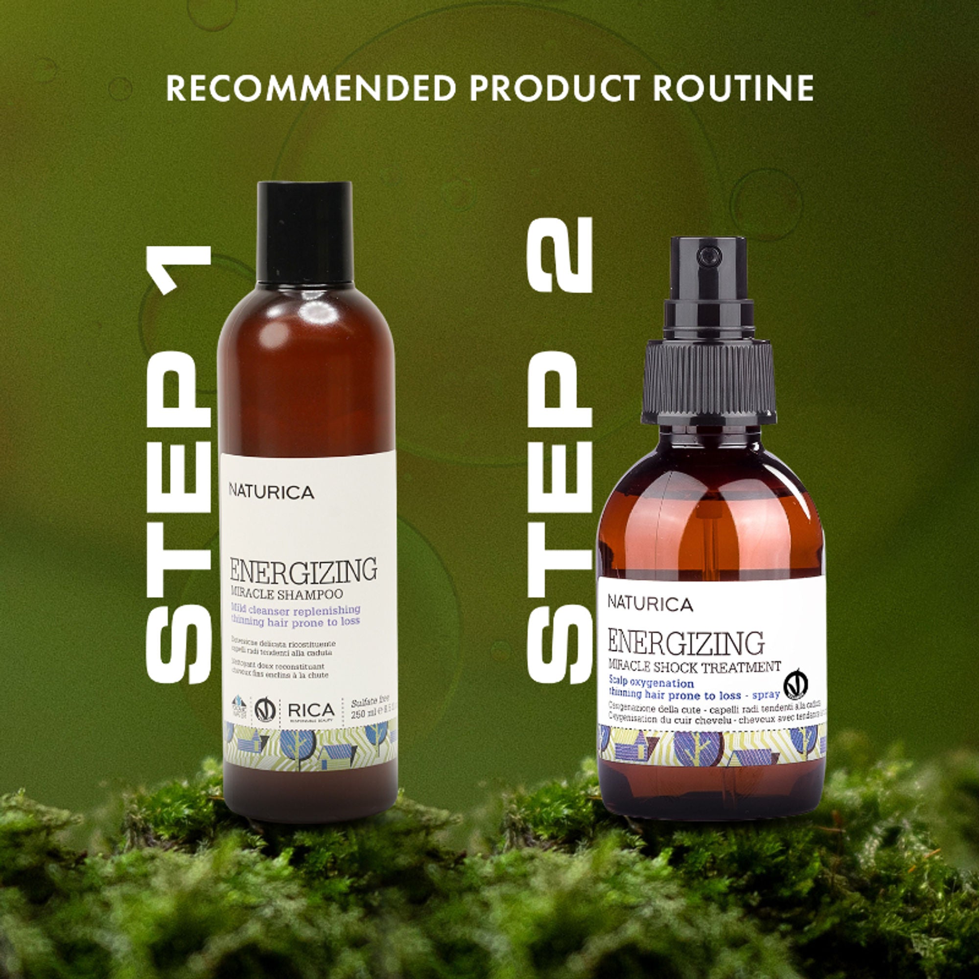 Naturica Energizing Miracle Shampoo for Thin Hair, Strengthen with Rosemary Oil & Ginseng Extract
