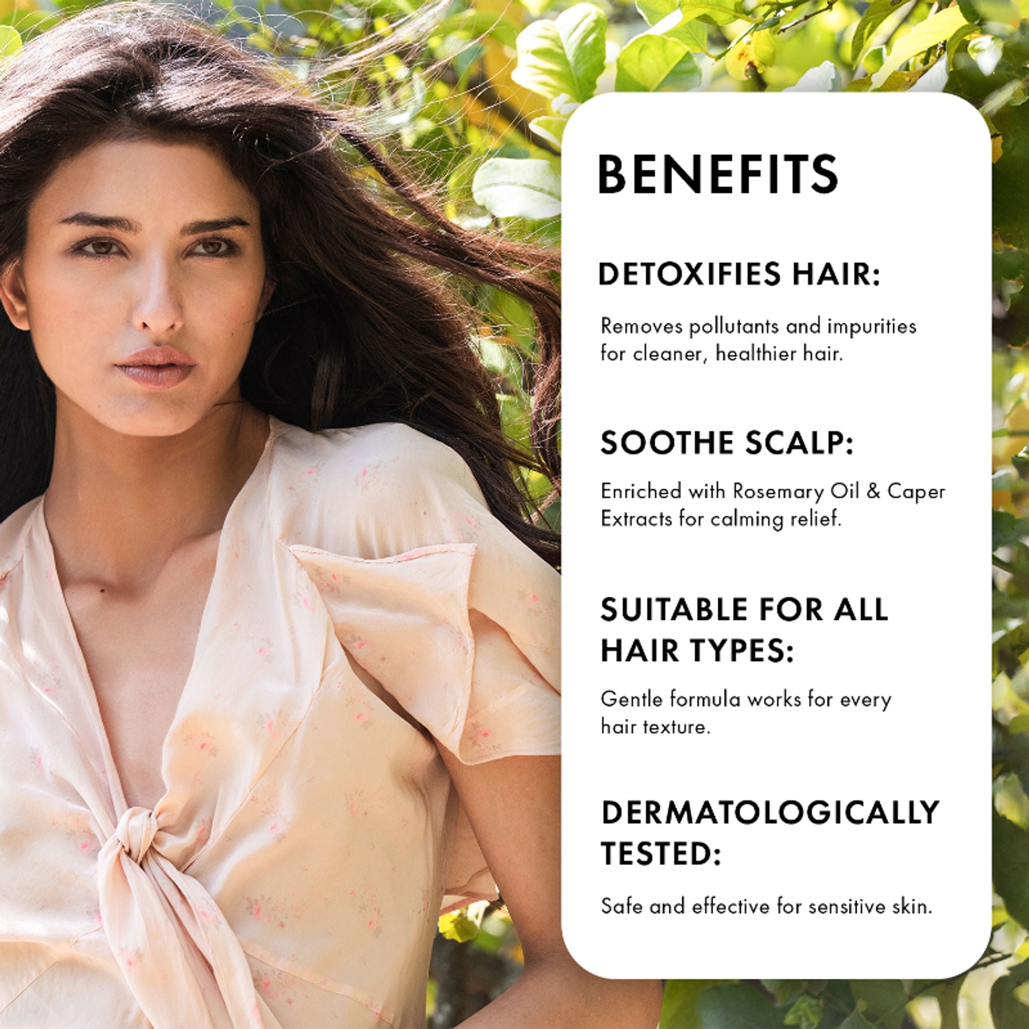 Naturica Detoxifying Comfort Anti-Pollution Shampoo for All Hair Type, Revitalize with Mint & Caper