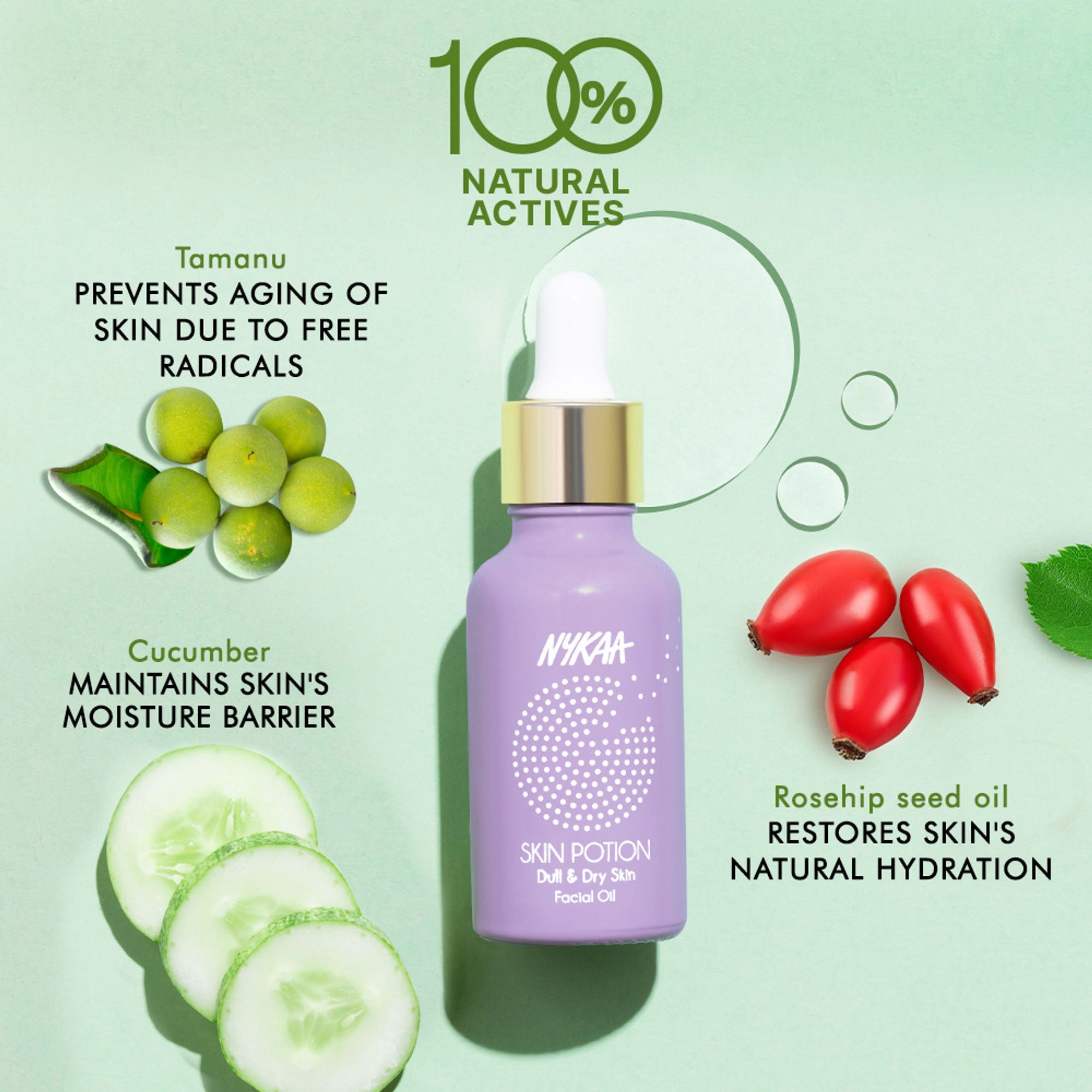 Nykaa Naturals Skin Potion Dull & Dry Skin Facial Oil