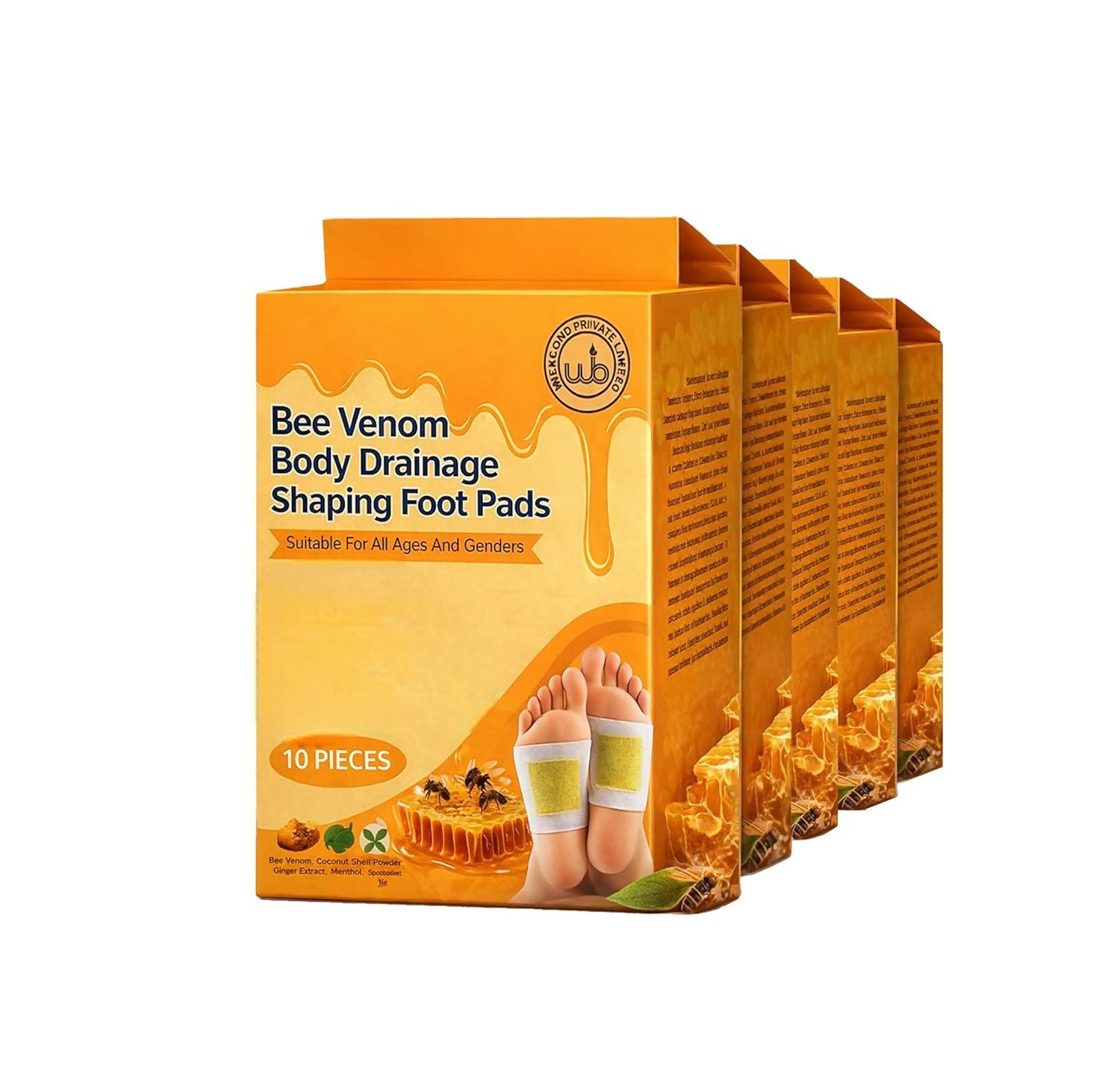 Bee Venom Body Drainage Shaping Foot Pads