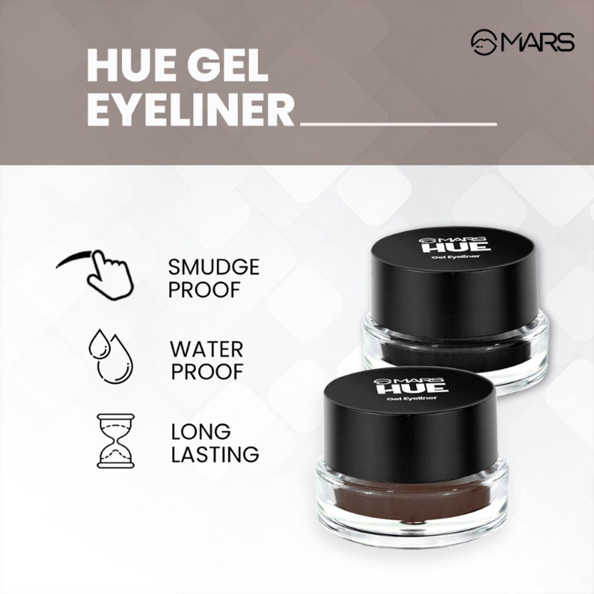 MARS Cosmetics 2-In-1 Hue Gel Eyeliner With 2 Brush Set - 2