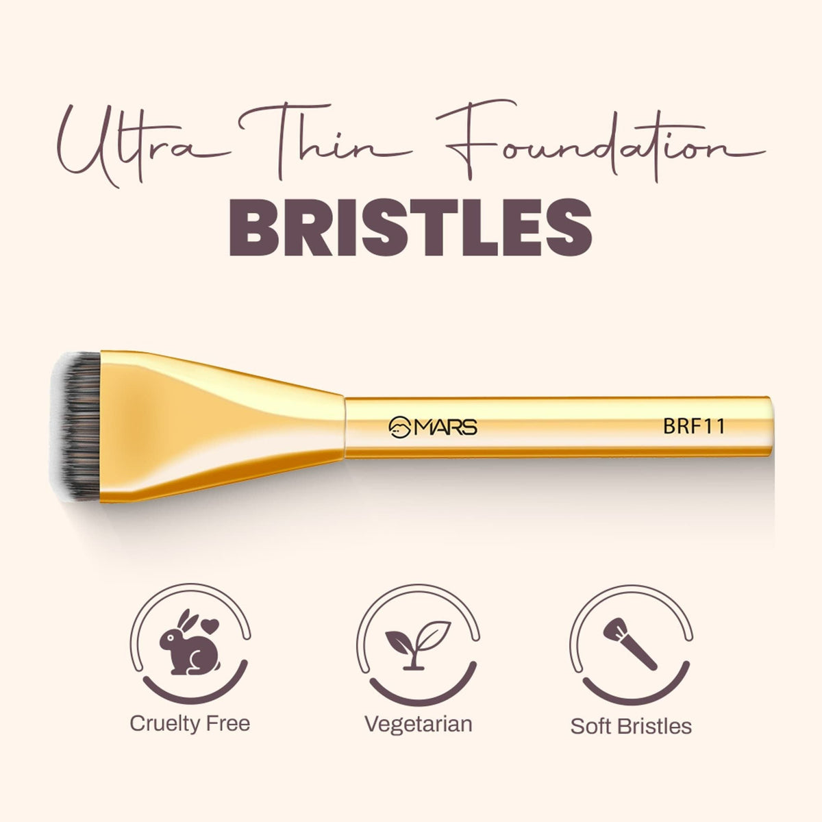 MARS Cosmetics Artist's Arsenal Ultra Thin Foundation Makeup Brush