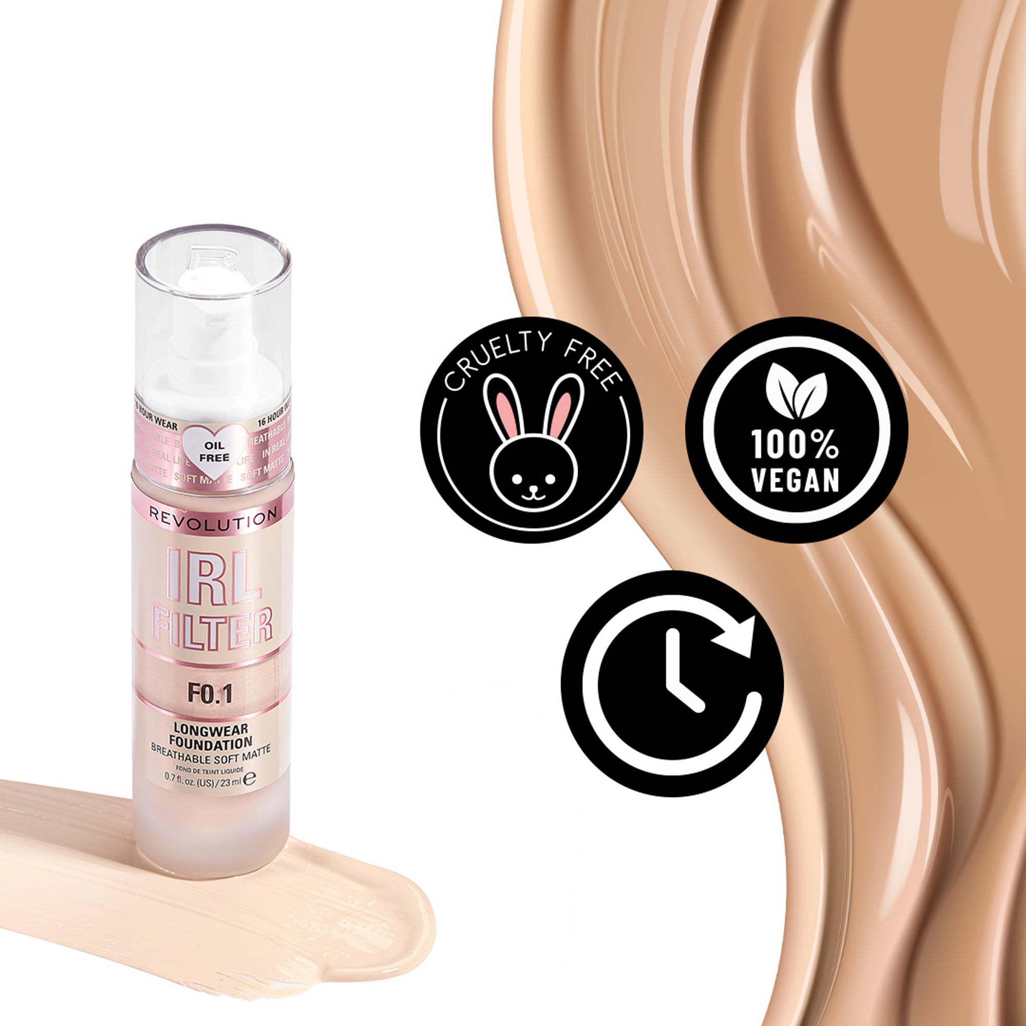Makeup Revolution IRL Filter Longwear Foundation - F6
