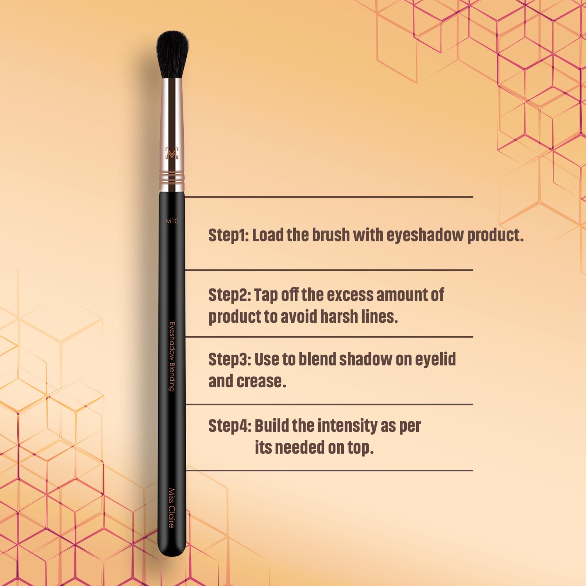Miss Claire M10 - Eyeshadow Blending Brush - Rose Gold