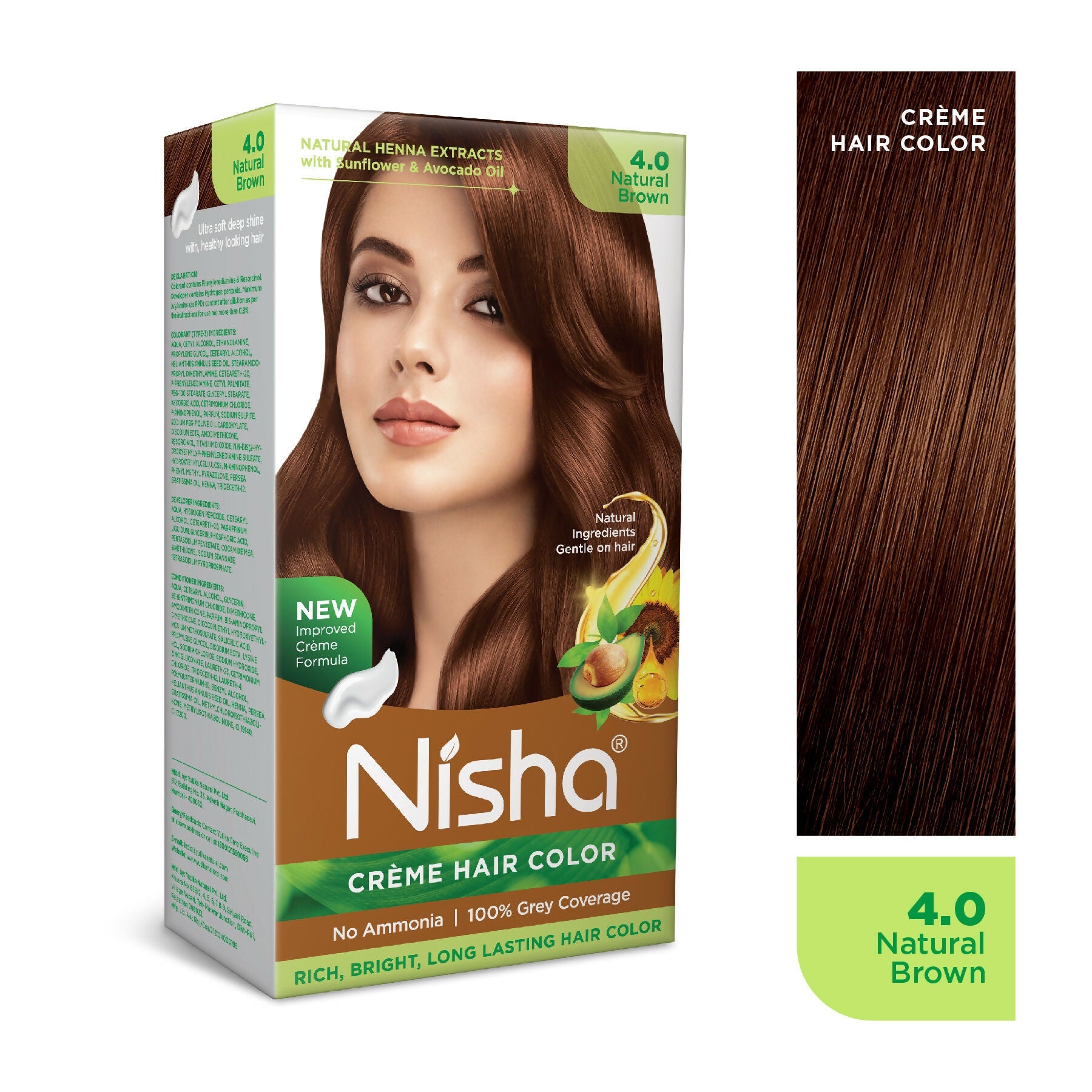 Nisha Creme Hair Color for Women - Natural Brown