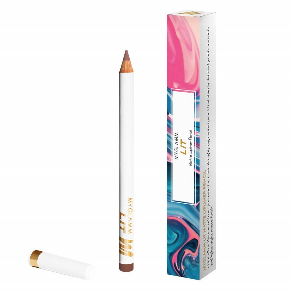 MYGLAMM LIT Matte Lip Liner Pencil - Pretty Mess (1.14 Gm)