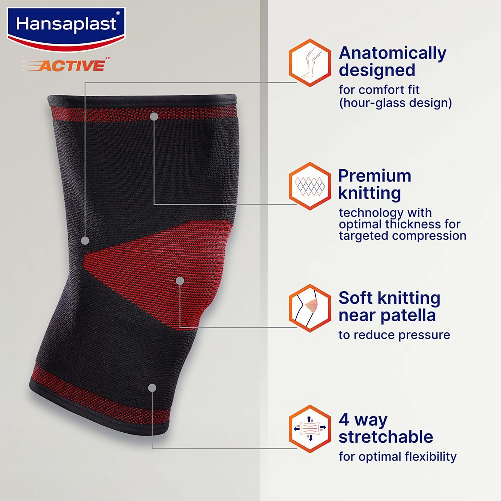 Hansaplast Active Knee Support for Men & Women (Pair)