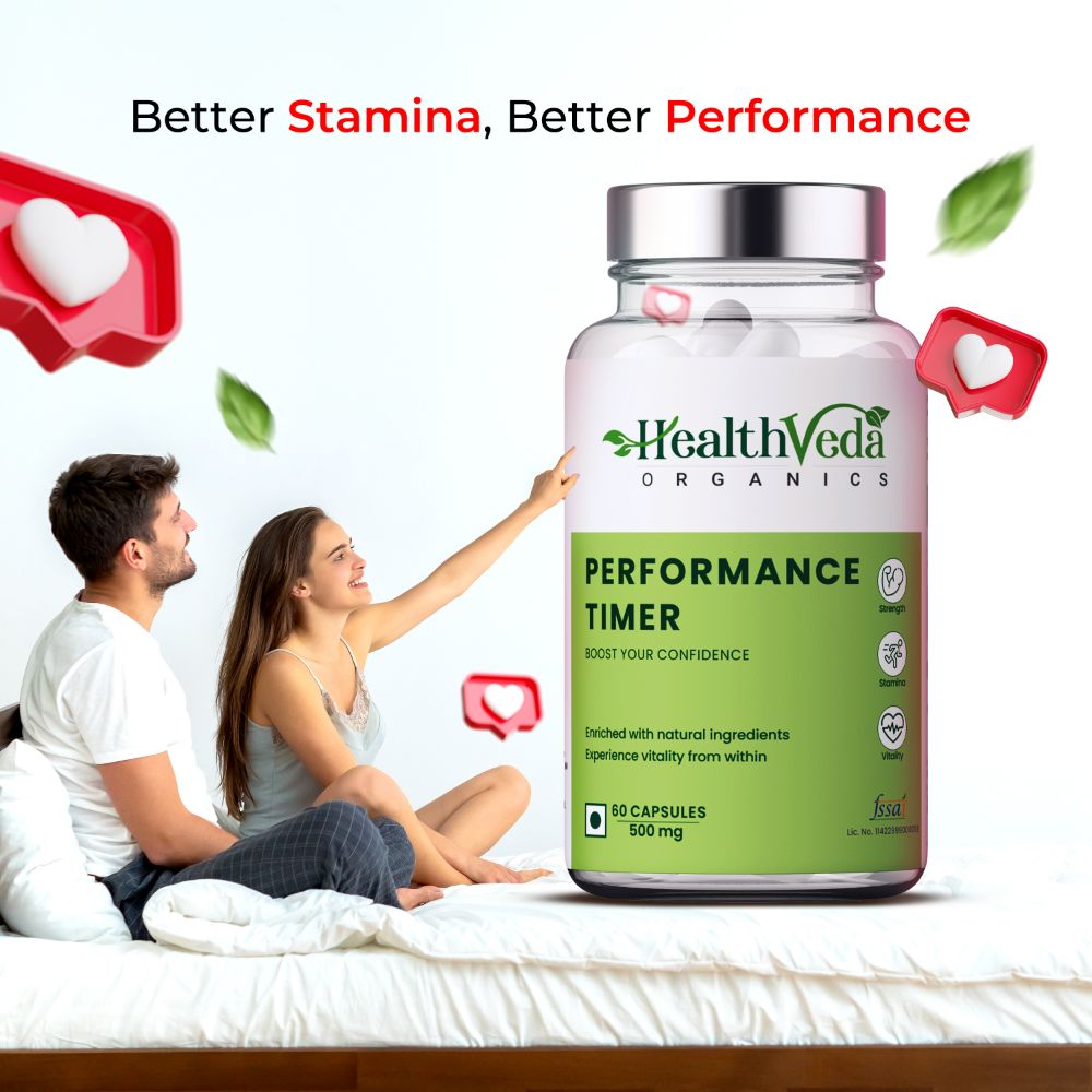 Health Veda Organics Performance Timer Veg Capsules For Men