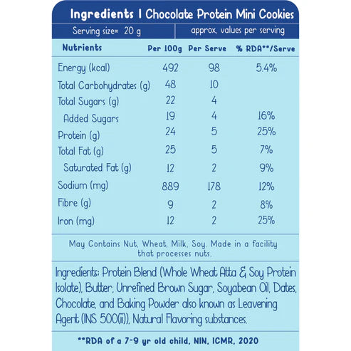 Gladful Chocolate Protein Mini Cookies