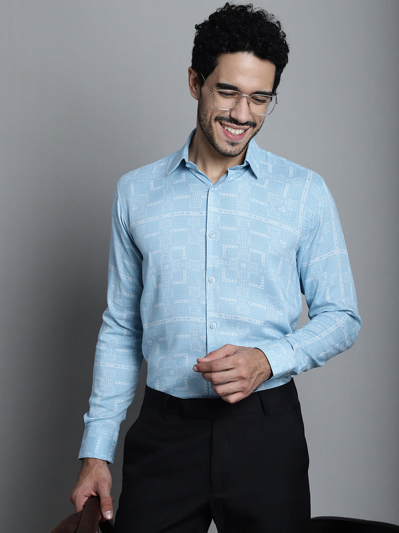 Men's Geomatric Printed Formal Shirts