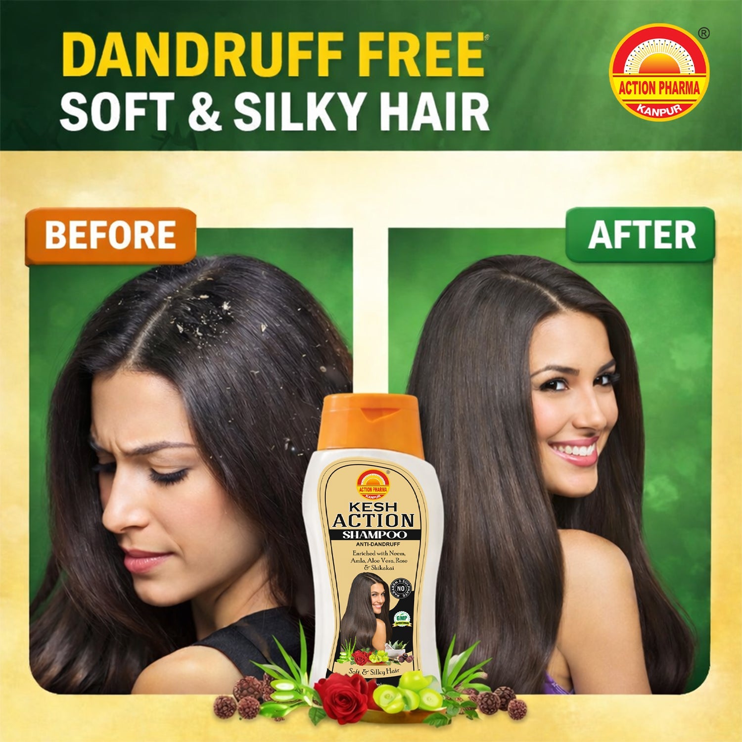 Action Pharma Shampoo Anti-Dandruff Enriched With Neem